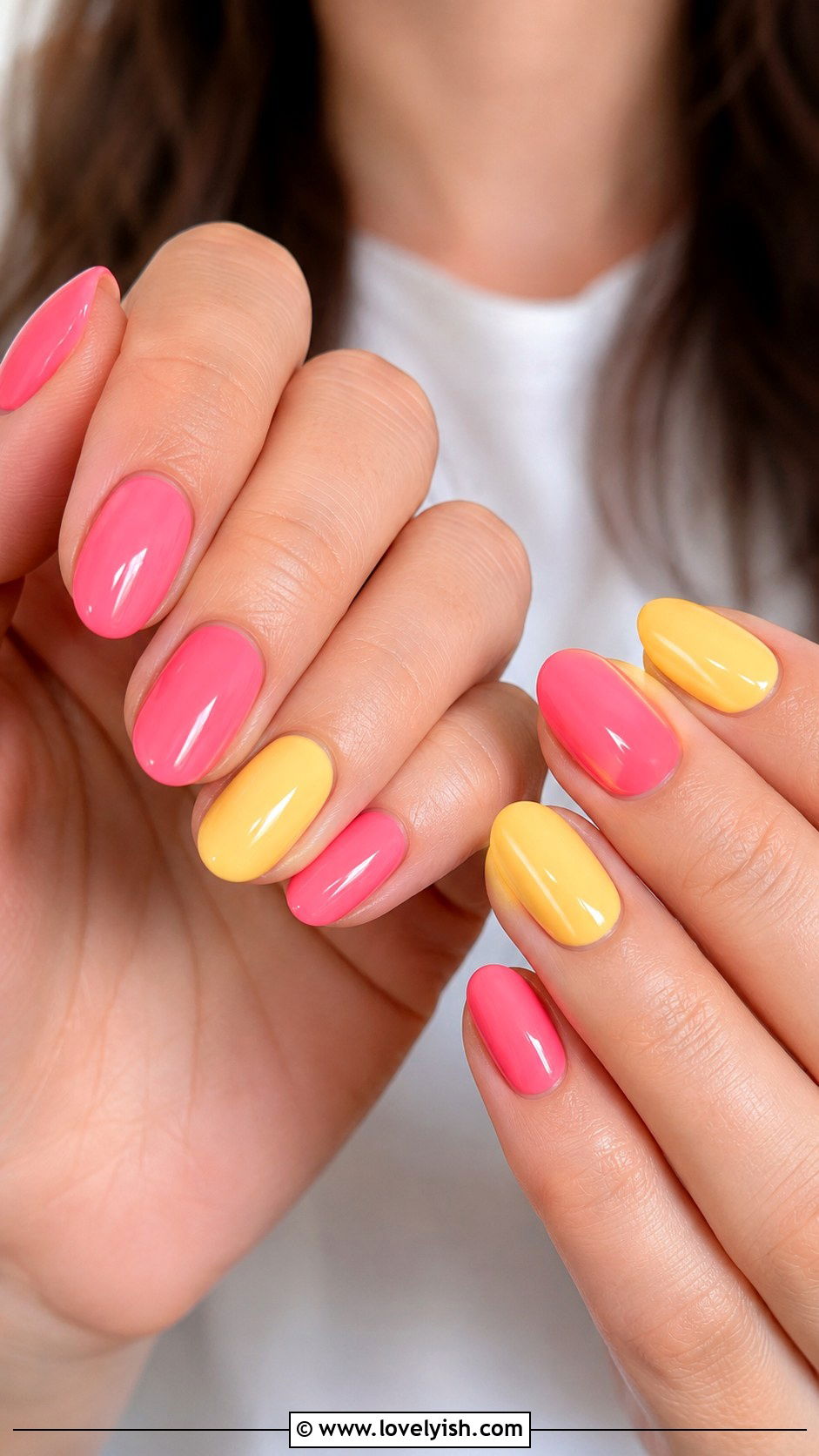 Yellow and Pink Nails - 50 yellow nails - 50 yellow nails