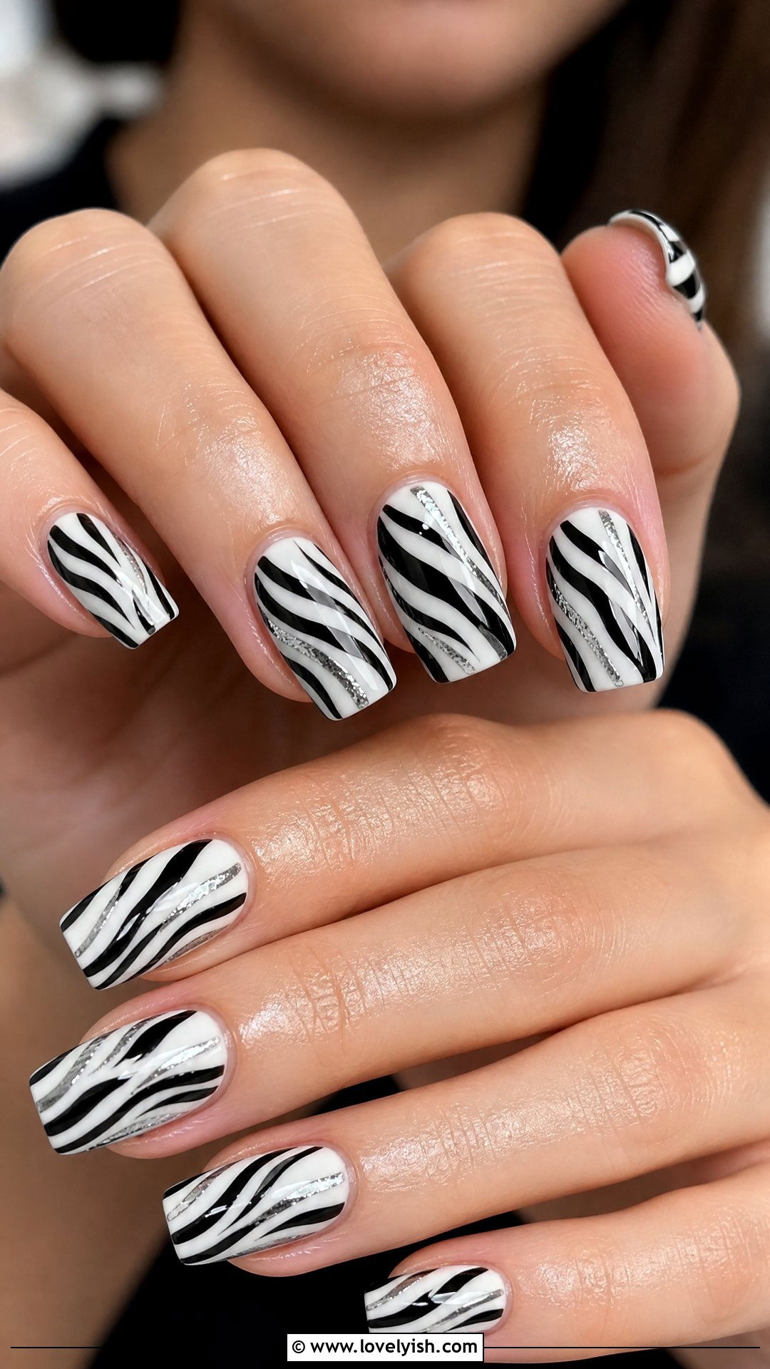 Zebra Print Nails - 50 crazy nail designs - 50 crazy nail designs