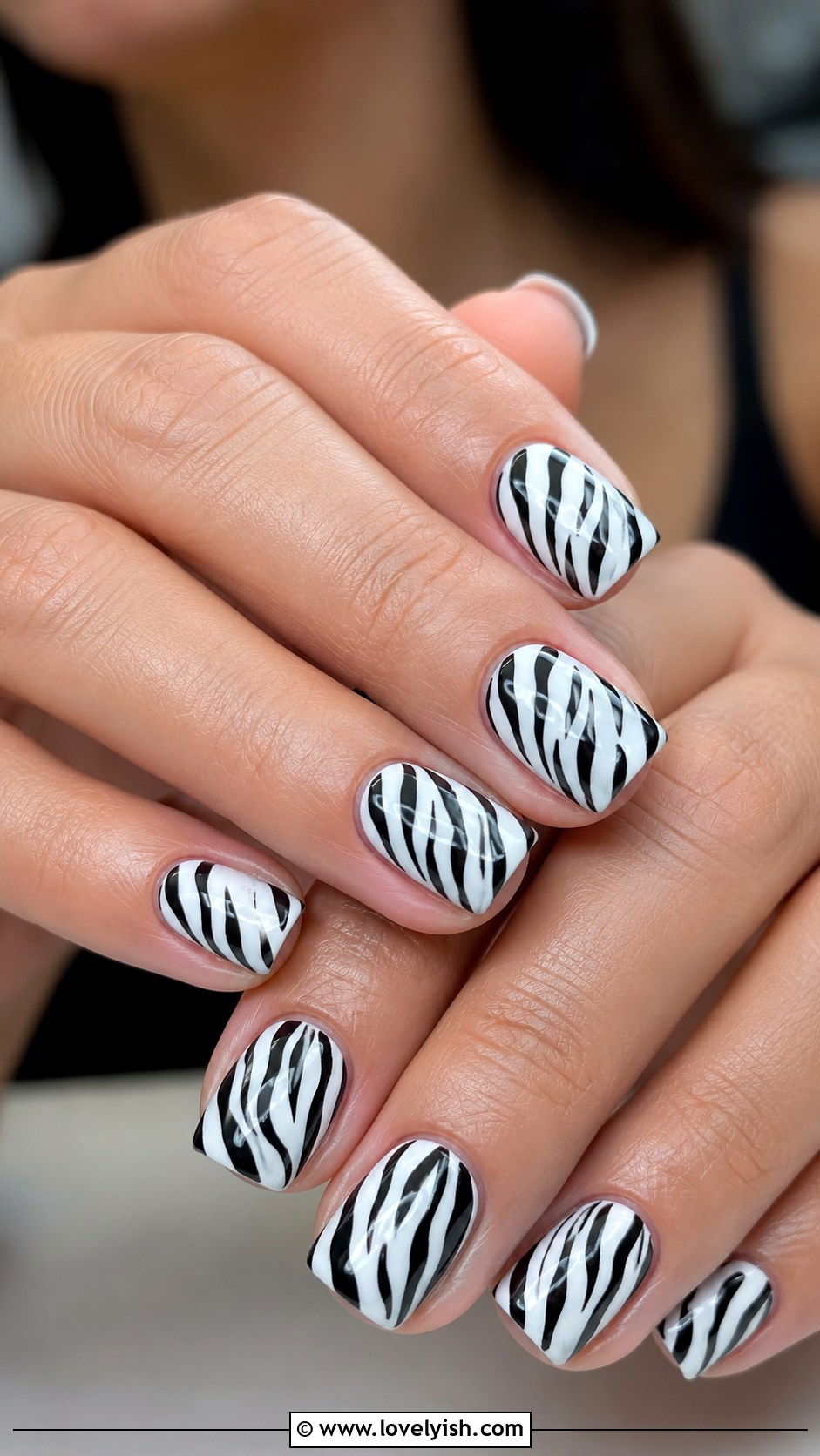Zebra Print Nails for Short Square Nails - 50 zebra print nails - 50 zebra print nails