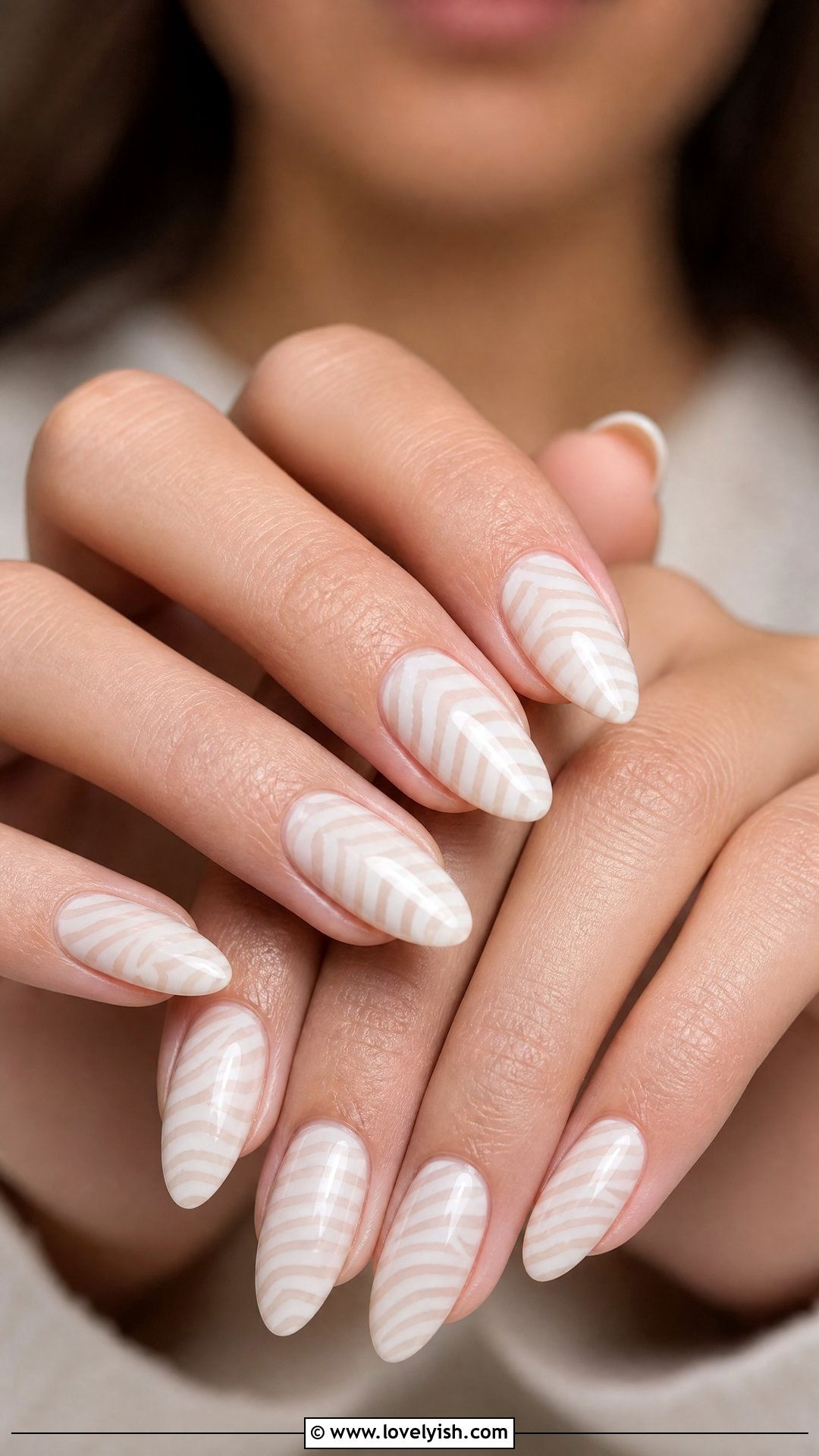 Zebra Print Neutral Nails - 36 nails design 2026 - 36 nails design 2026