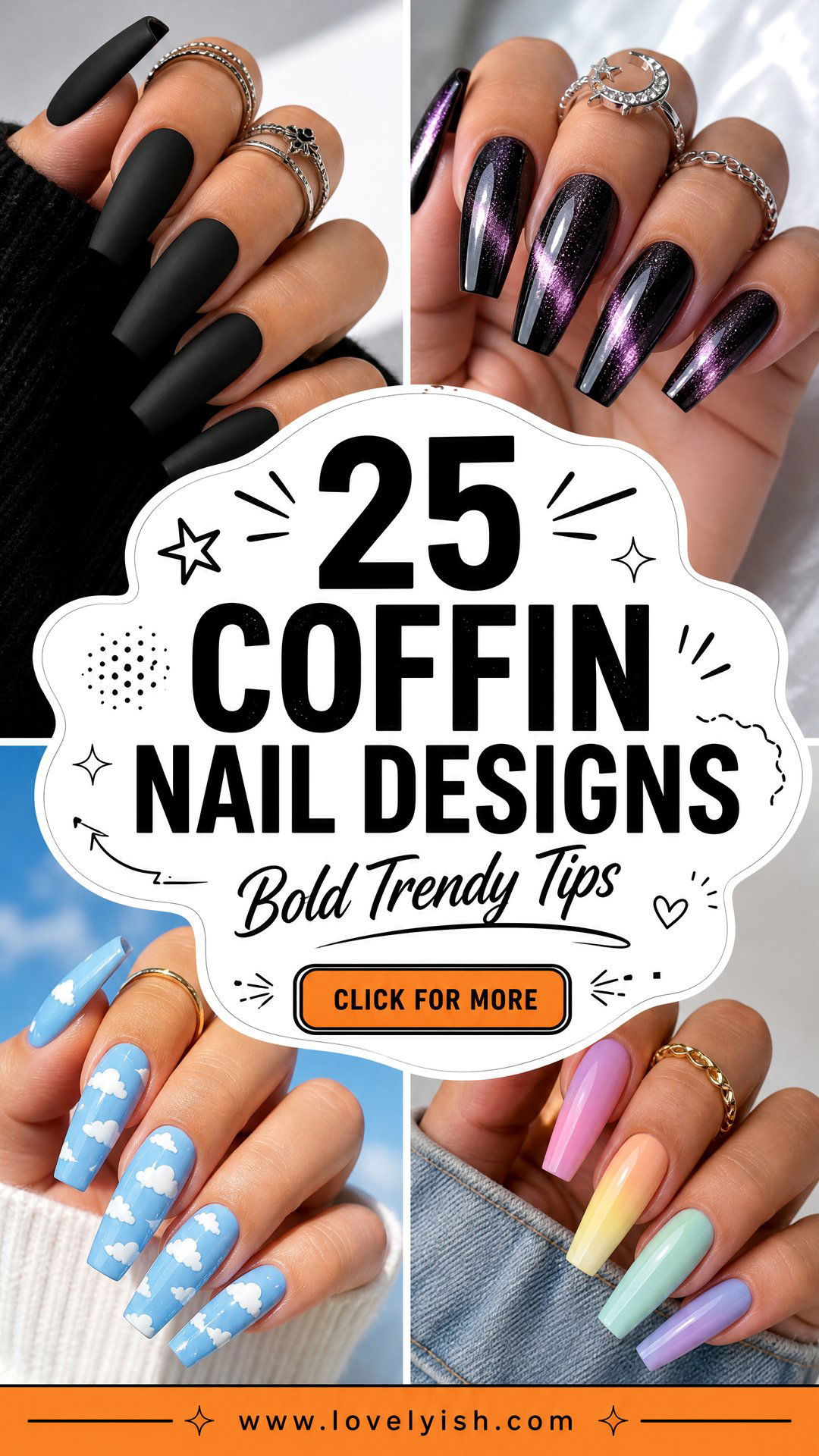 25 Coffin Nail Designs for a Bold and Trendy Manicure - 25 Coffin Nail Designs for a Bold and Trendy Manicure