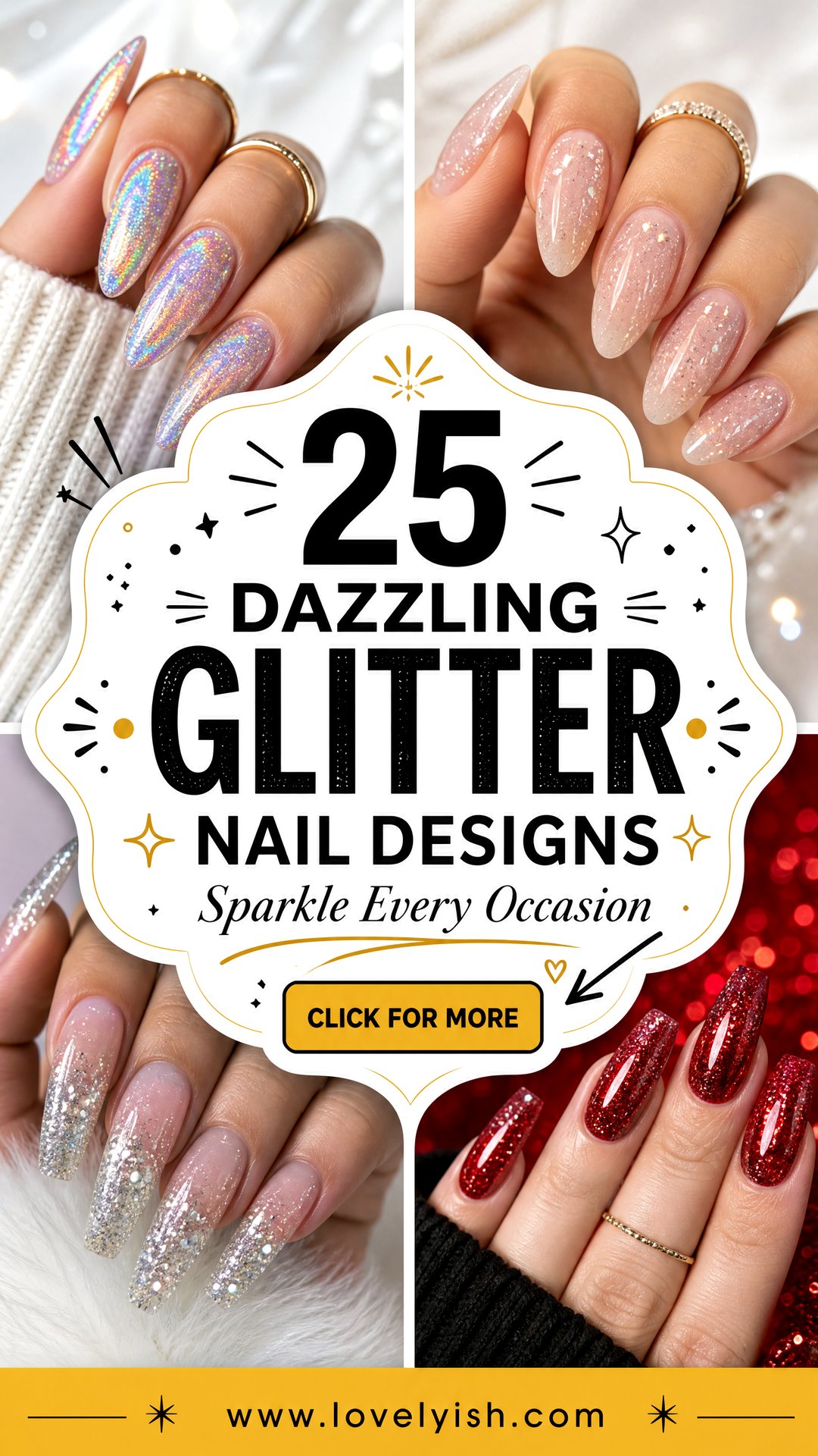 25 Dazzling Glitter Nail Designs for Every Occasion - 25 Dazzling Glitter Nail Designs for Every Occasion