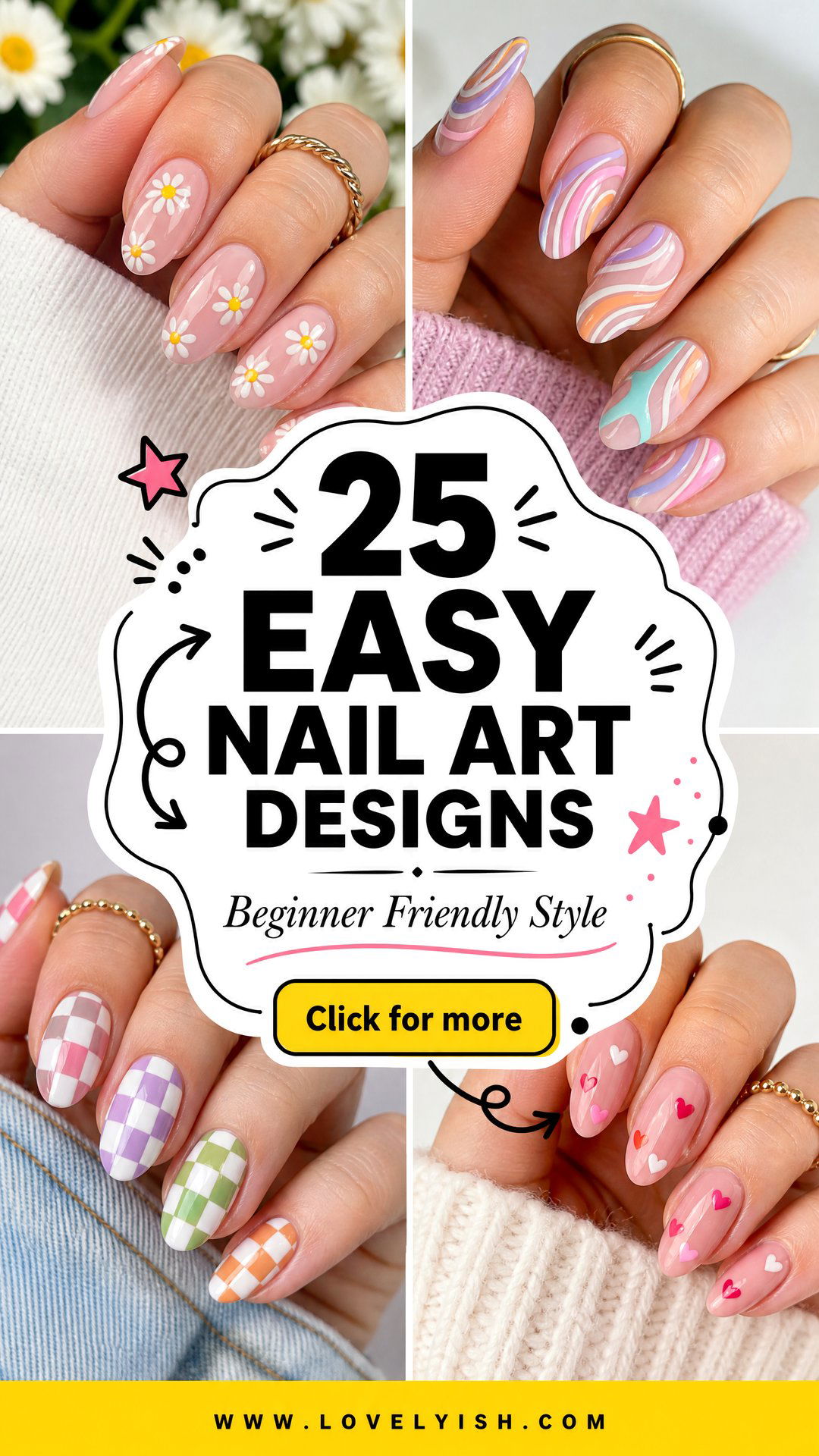 25 Easy Nail Art Designs for Beginners Without Tools - 25 Easy Nail Art Designs for Beginners Without Tools