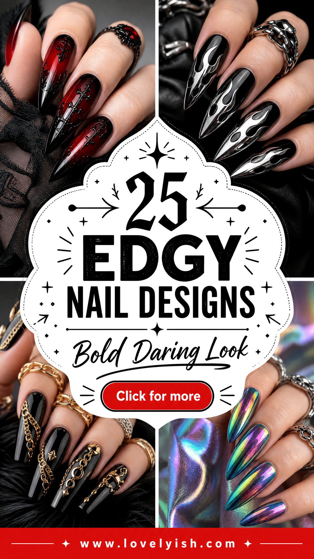 25 Edgy Nail Designs for a Bold and Daring Look - 25 Edgy Nail Designs for a Bold and Daring Look