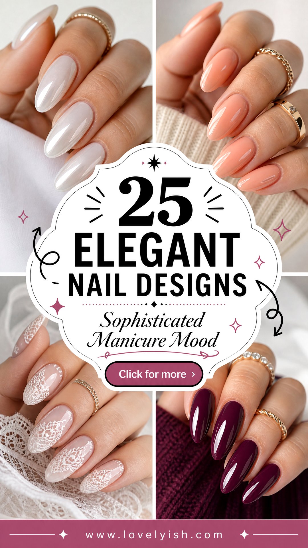 25 Elegant Nail Designs for a Sophisticated Manicure - 25 Elegant Nail Designs for a Sophisticated Manicure