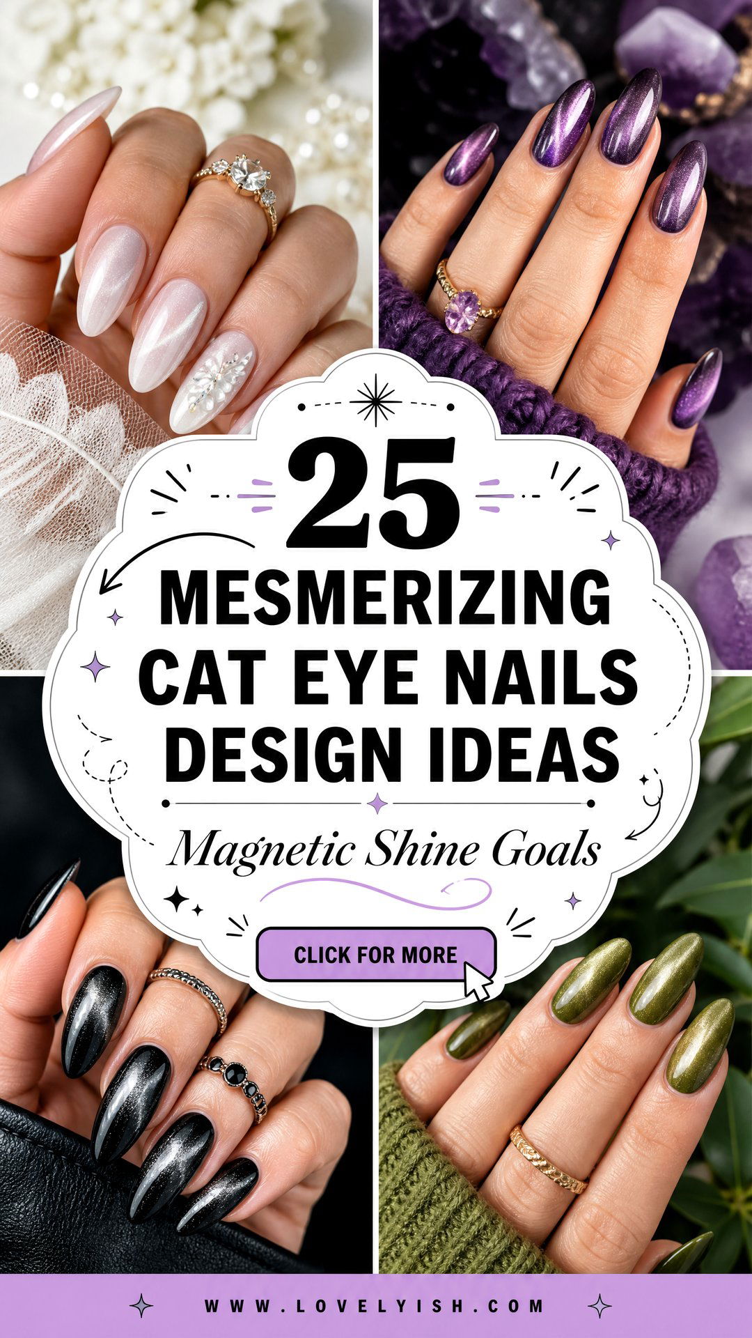 25 Mesmerizing Cat Eye Nails Design Ideas Youll Love - 25 Mesmerizing Cat Eye Nails Design Ideas You’ll Love