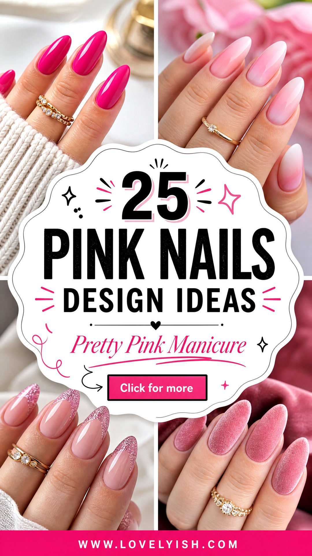 25 Pink Nails Design Ideas for a Pretty Manicure - 25 Pink Nails Design Ideas for a Pretty Manicure