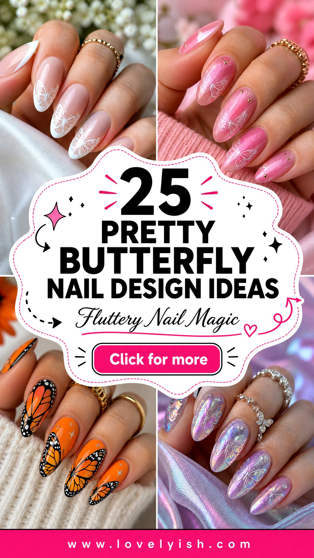 25 Pretty Butterfly Nail Design Ideas to Try This Year - 25 Pretty Butterfly Nail Design Ideas to Try This Year