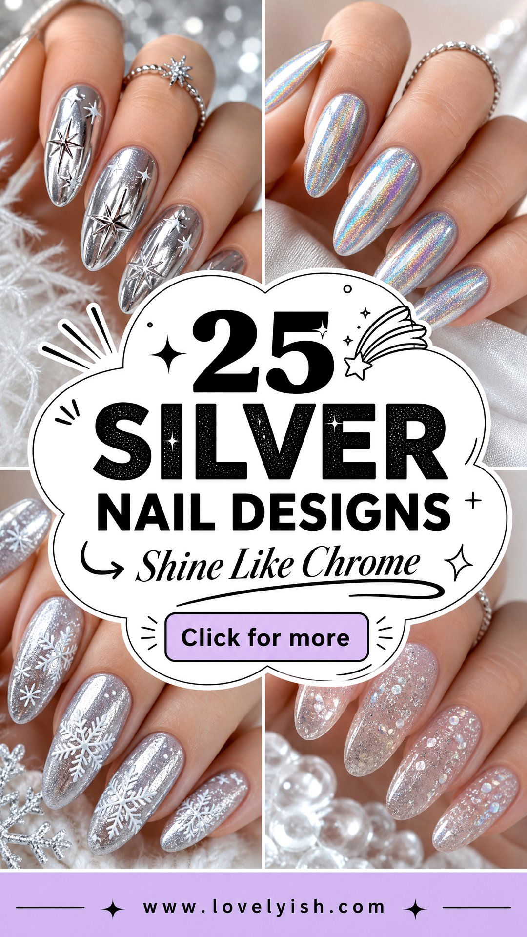 25 Silver Nail Designs for a Dazzling Manicure - 25 Silver Nail Designs for a Dazzling Manicure