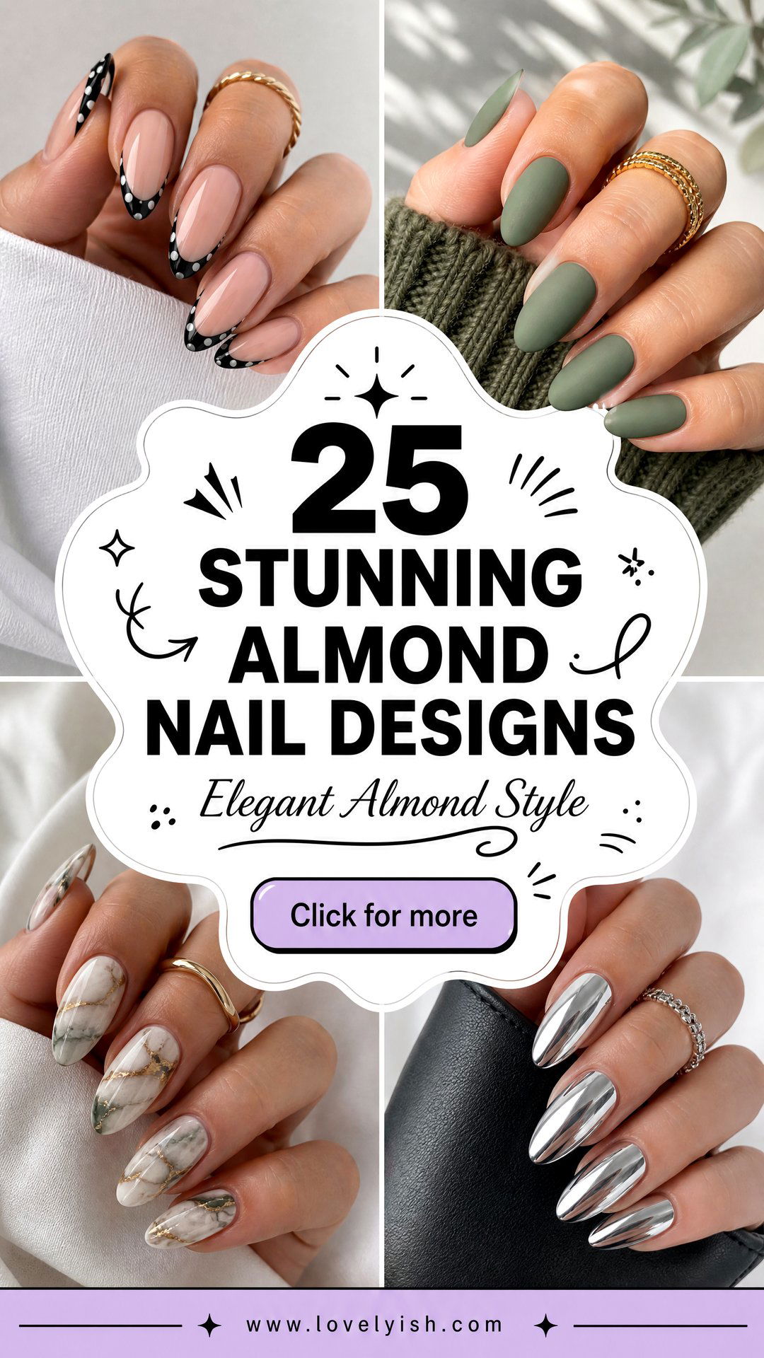 25 Stunning Almond Nail Designs Youll Want to Try - 25 Stunning Almond Nail Designs You’ll Want to Try