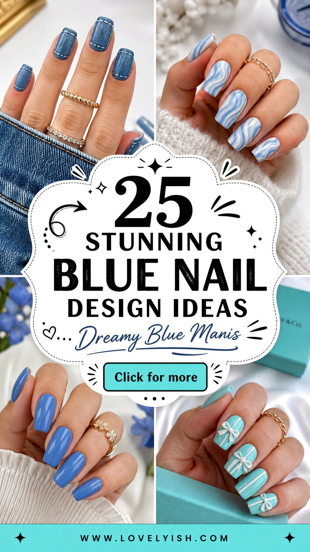 25 Stunning Blue Nail Design Ideas to Try This Year - 25 Stunning Blue Nail Design Ideas to Try This Year