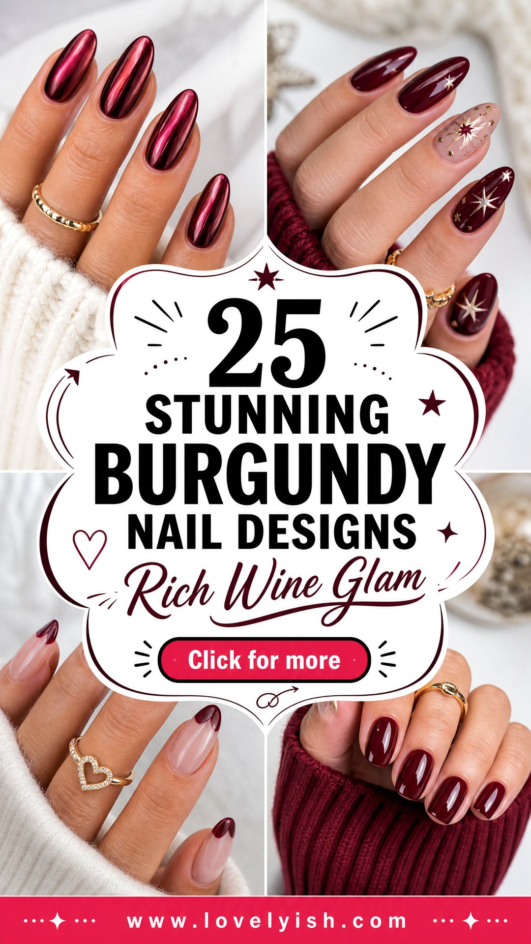 25 Stunning Burgundy Nail Designs to Try This Season - 25 Stunning Burgundy Nail Designs to Try This Season