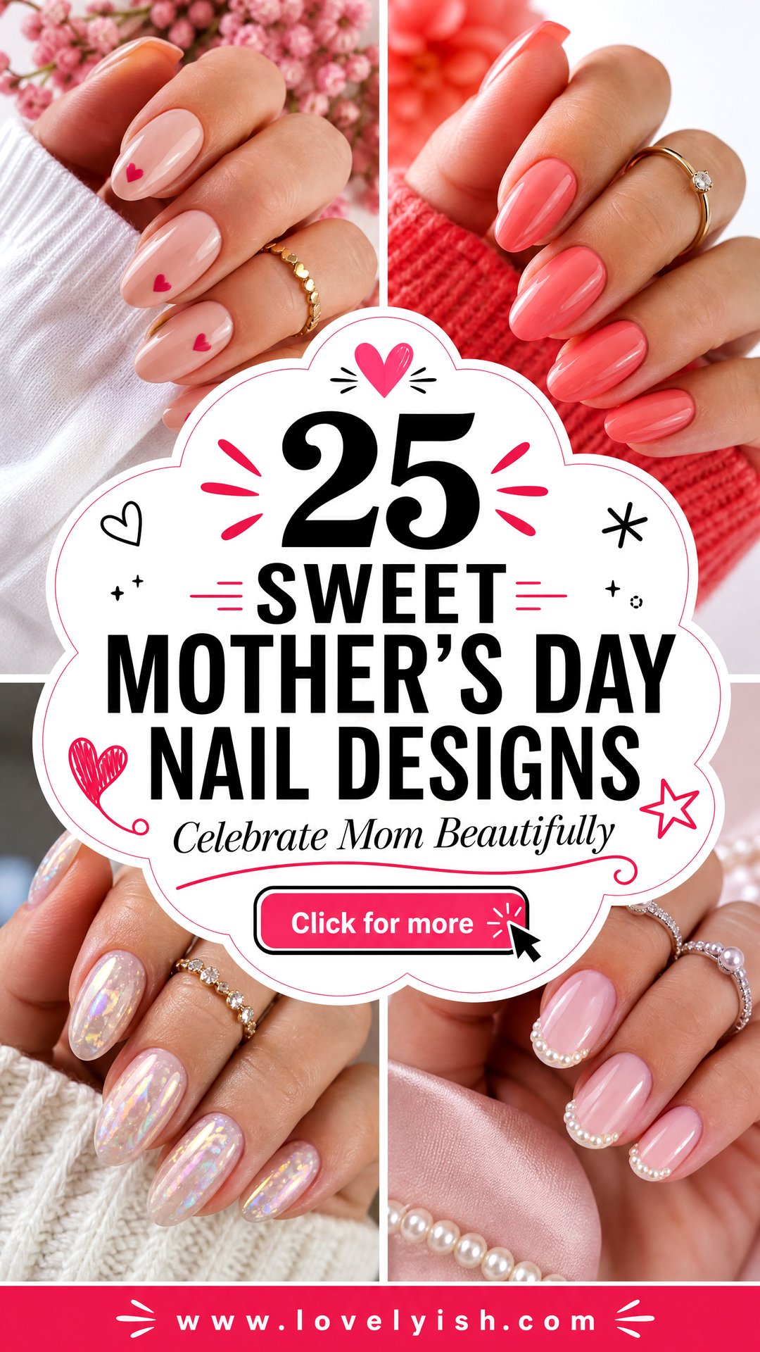 25 Sweet Mothers Day Nail Designs to Celebrate - 25 Sweet Mother’s Day Nail Designs to Celebrate