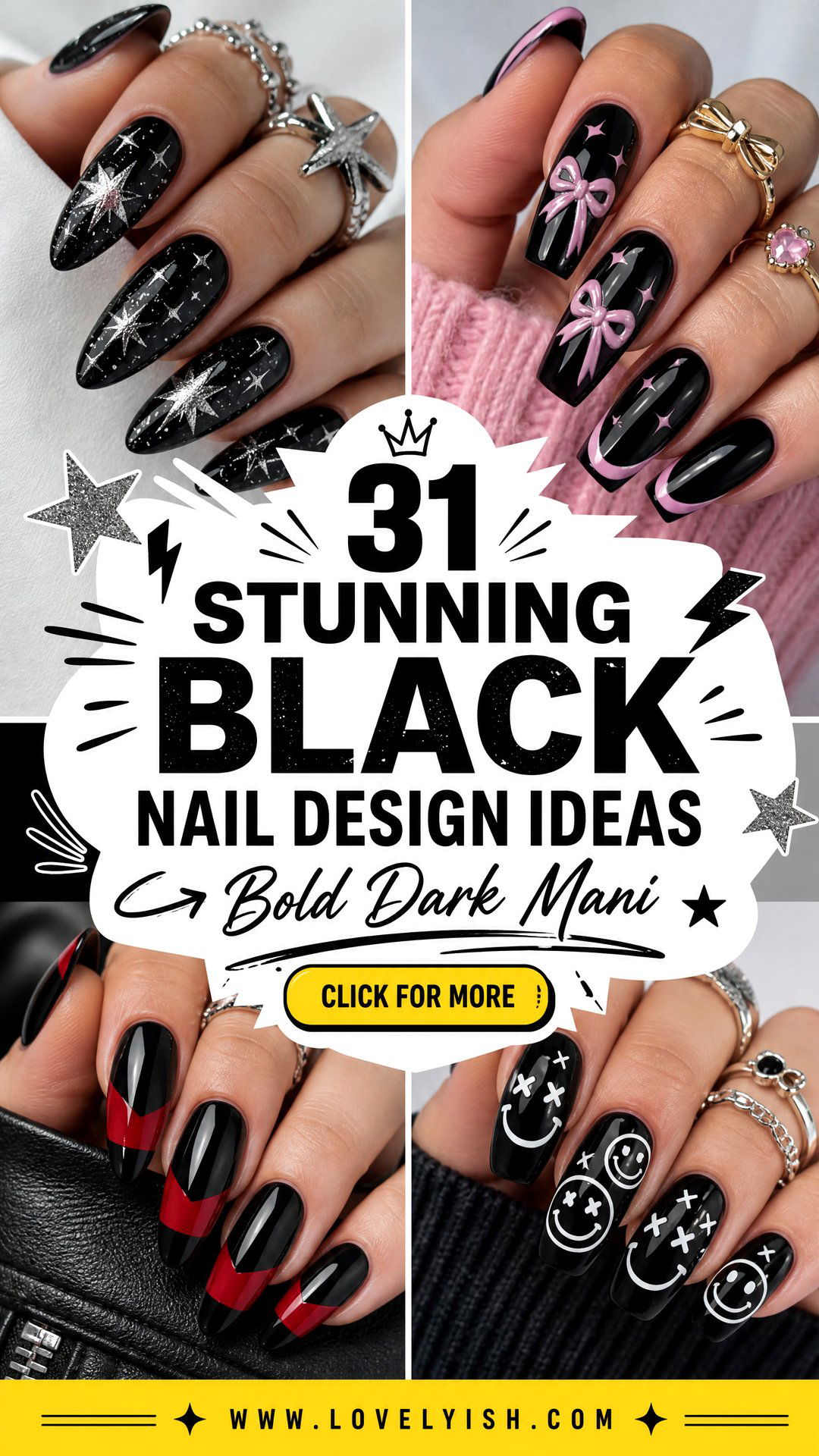 31 Stunning Black Nail Design Ideas to Try Now - 31 Stunning Black Nail Design Ideas to Try Now