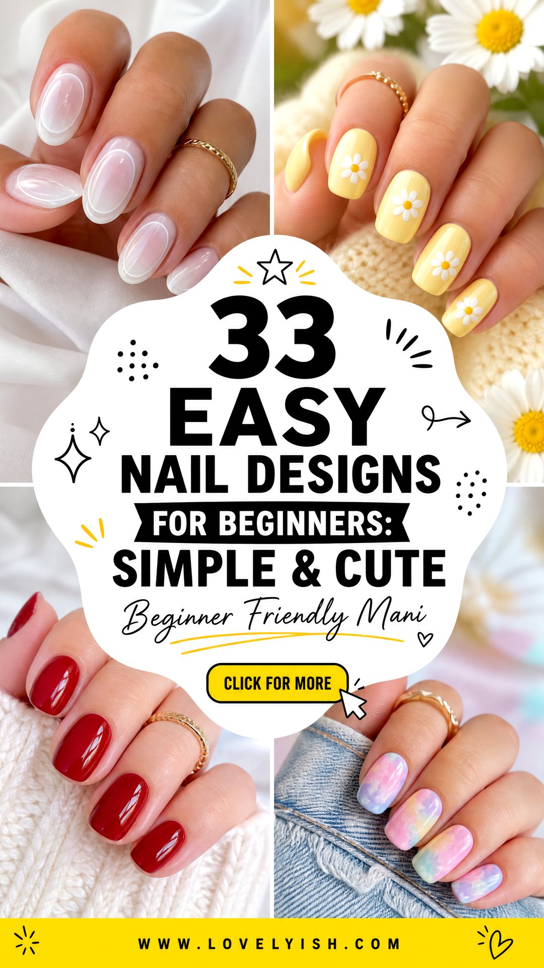 33 Easy Nail Designs for Beginners Simple and Cute - 33 Easy Nail Designs for Beginners: Simple & Cute