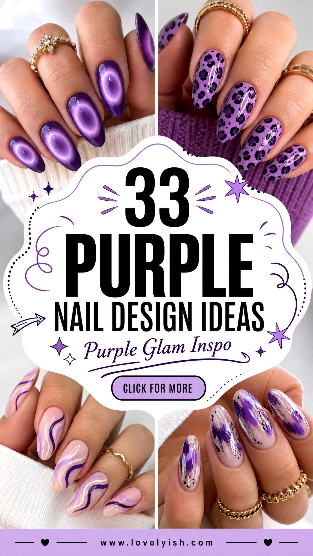 33 Purple Nail Design Ideas Stunning and Stylish Looks - 33 Purple Nail Design Ideas: Stunning & Stylish Looks