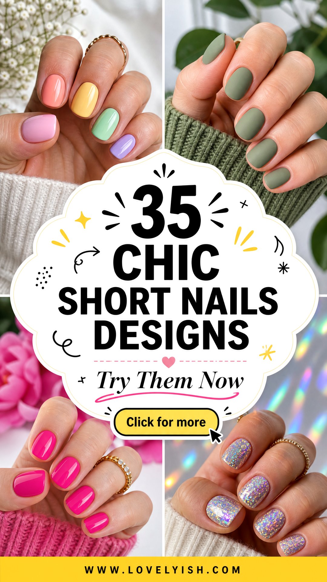 35 Chic Short Nails Designs Youll Want to Try Now - 35 Chic Short Nails Designs You’ll Want to Try Now