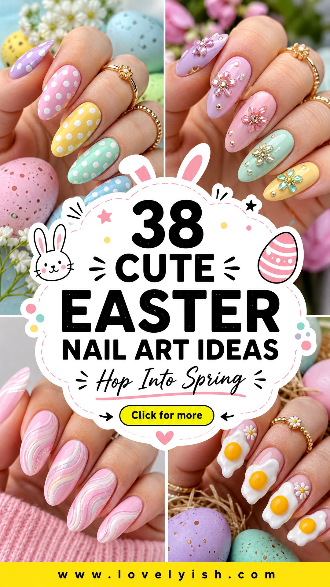 38 Cute Easter Nail Art Ideas to Hop Into Spring - 38 Cute Easter Nail Art Ideas to Hop Into Spring