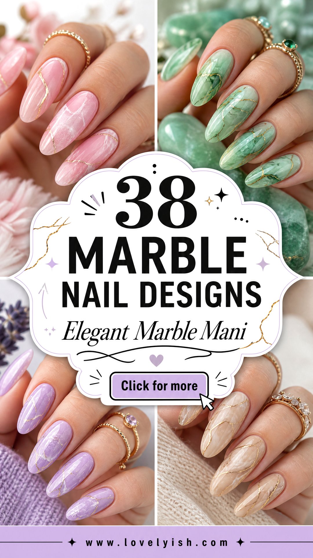 38 Marble Nail Designs for an Elegant Manicure - 38 Marble Nail Designs for an Elegant Manicure