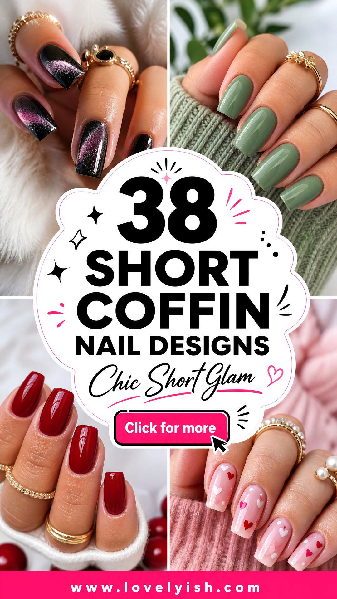 38 Short Coffin Nail Designs Youll Love to Try - 38 Short Coffin Nail Designs You’ll Love to Try