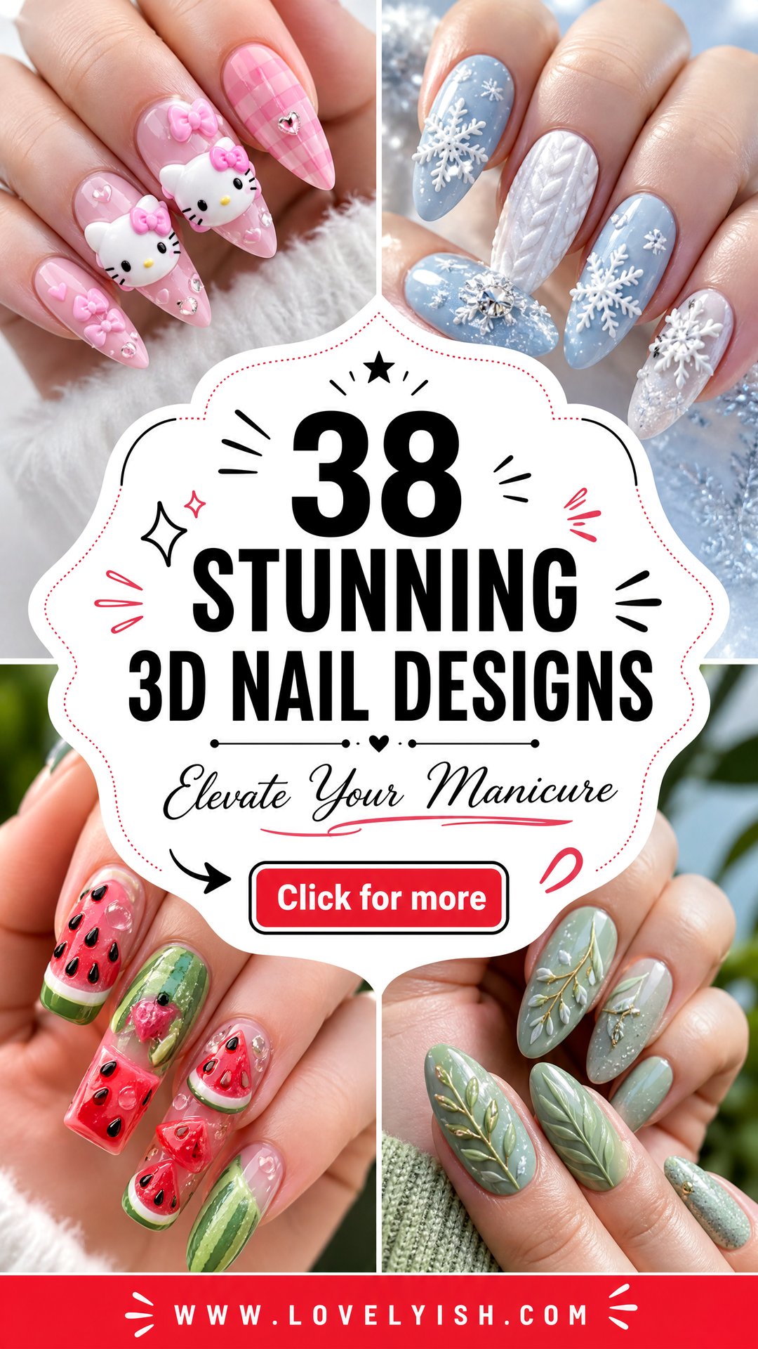 38 Stunning 3D Nail Designs to Elevate Your Manicure - 38 Stunning 3D Nail Designs to Elevate Your Manicure