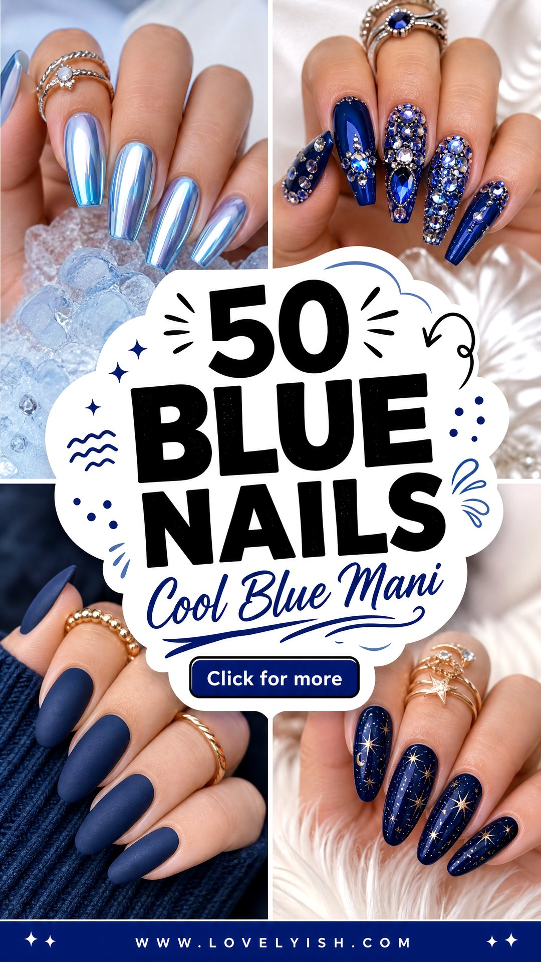 50 Blue Nails Stunning Manicure Ideas to Try - 50 Blue Nails: Stunning Manicure Ideas to Try