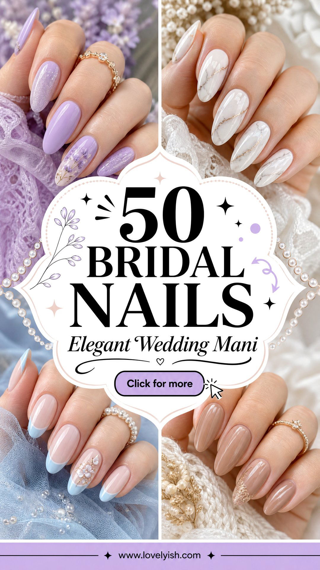 50 Bridal Nails Elegant Wedding Manicure Ideas - 50 Bridal Nails: Elegant Wedding Manicure Ideas