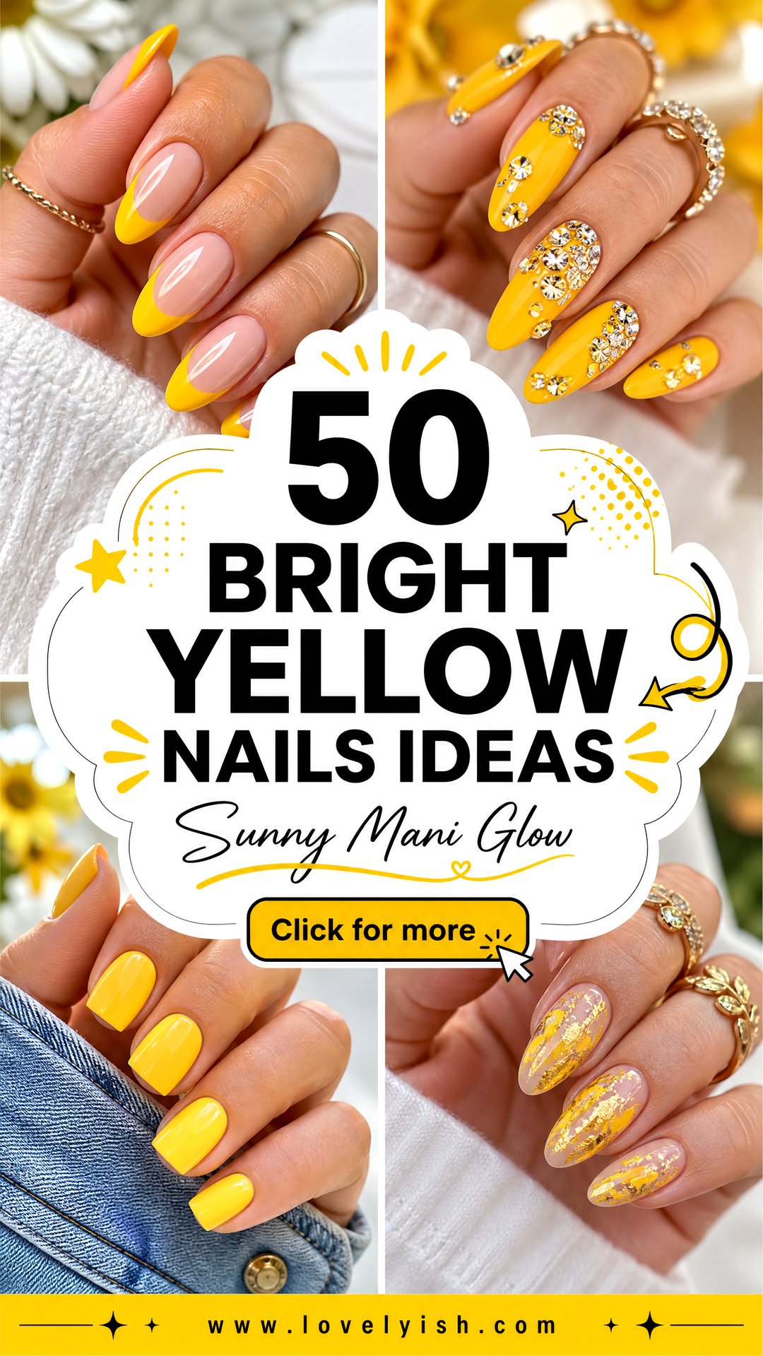 50 Bright Yellow Nails Ideas for a Sunny Manicure - 50 Bright Yellow Nails Ideas for a Sunny Manicure