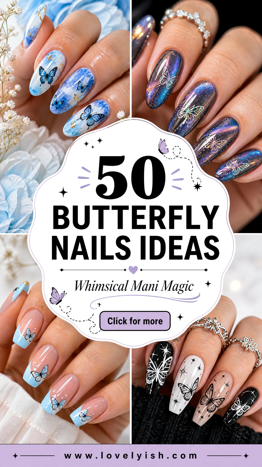 50 Butterfly Nails Whimsical Manicure Ideas - 50 Butterfly Nails: Whimsical Manicure Ideas