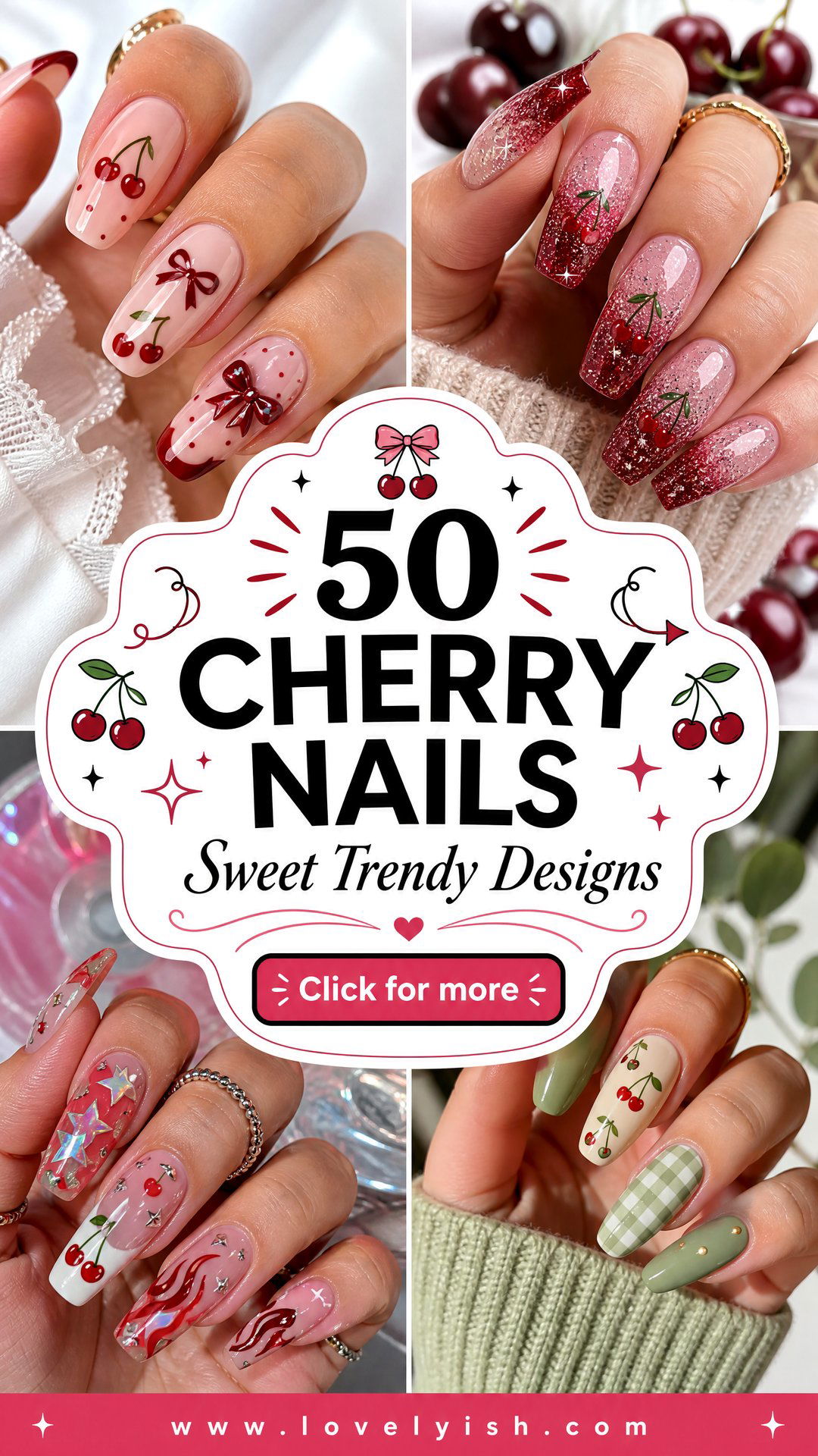 50 Cherry Nails Sweet and Trendy Designs to Try Now - 50 Cherry Nails: Sweet & Trendy Designs to Try Now