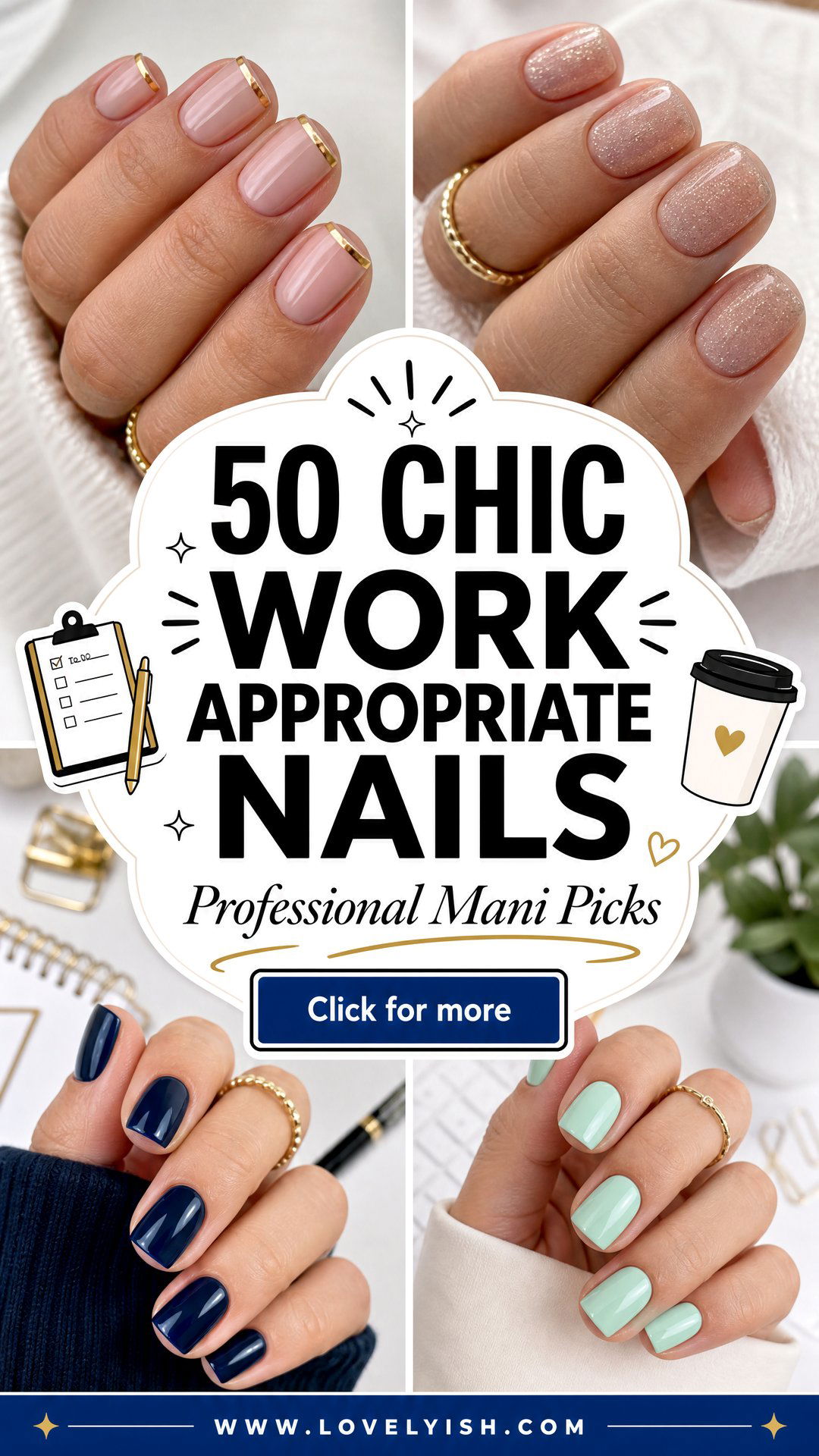 50 Chic Work Appropriate Nails for the Modern Professional - 50 Chic Work Appropriate Nails for the Modern Professional