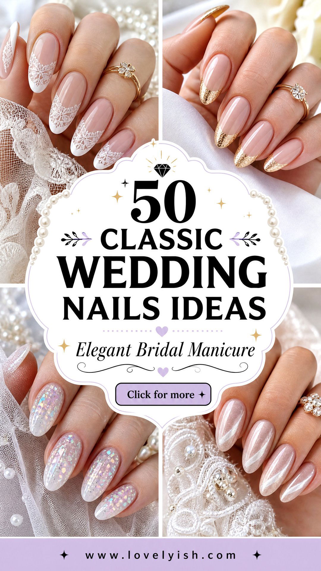 50 Classic Wedding Nails Elegant Bridal Manicure Ideas - 50 Classic Wedding Nails: Elegant Bridal Manicure Ideas