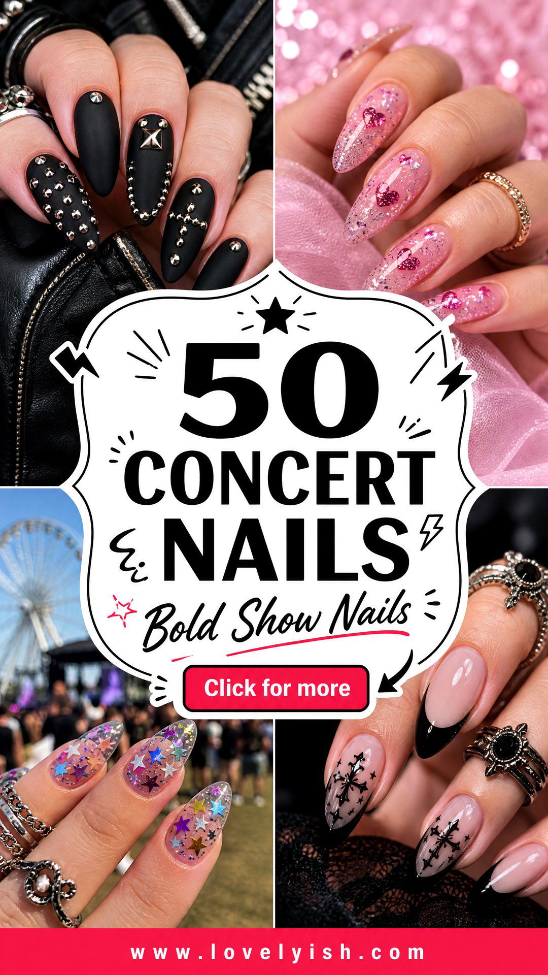 50 Concert Nails Bold Designs for Your Next Show - 50 Concert Nails: Bold Designs for Your Next Show