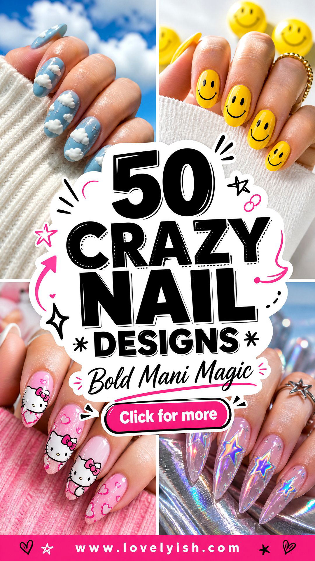 50 Crazy Nail Designs to Make a Bold Statement - 50 Crazy Nail Designs to Make a Bold Statement