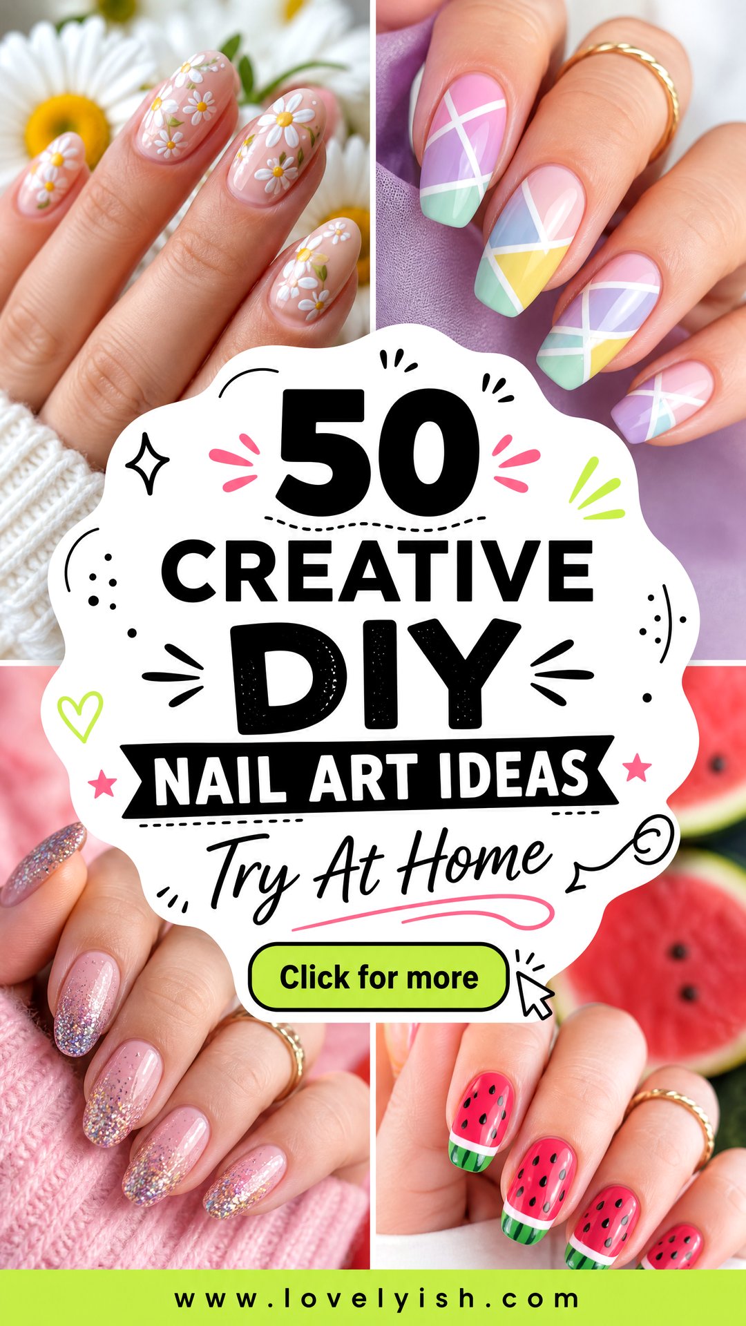 50 Creative DIY Nail Art Ideas to Try at Home Today - 50 Creative DIY Nail Art Ideas to Try at Home Today