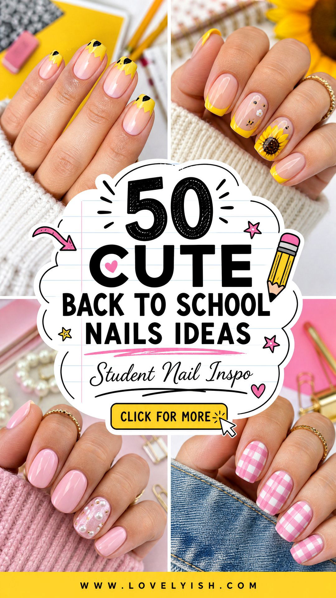 50 Cute Back to School Nails Ideas for Students - 50 Cute Back to School Nails Ideas for Students