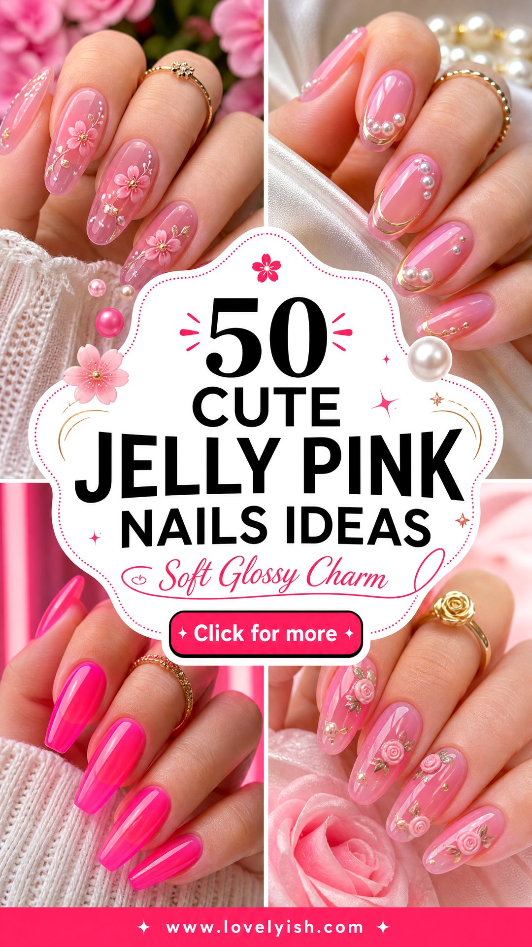50 Cute Jelly Pink Nails Ideas to Try This Year - 50 Cute Jelly Pink Nails Ideas to Try This Year
