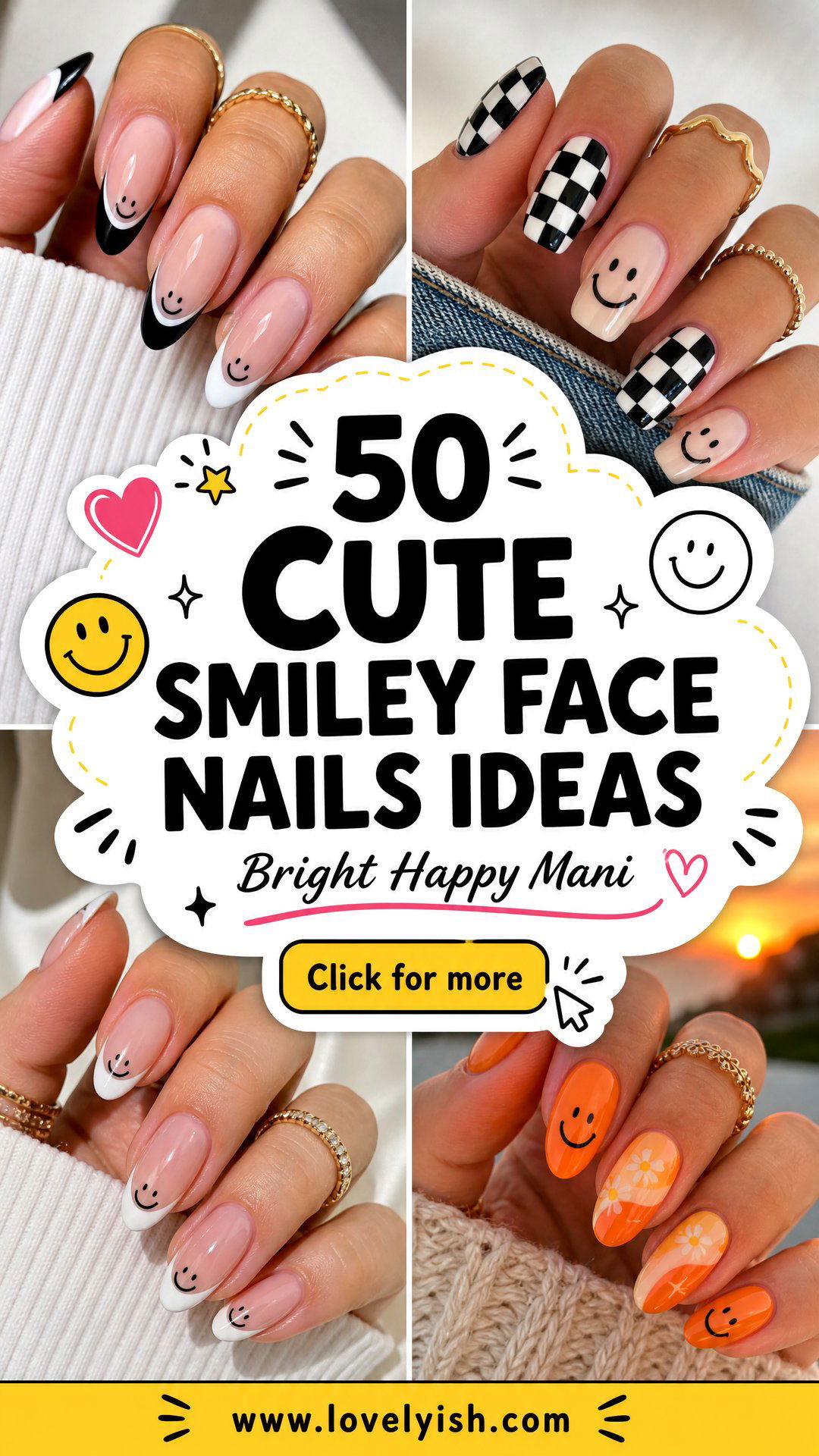 50 Cute Smiley Face Nails Ideas to Brighten Your Day - 50 Cute Smiley Face Nails Ideas to Brighten Your Day