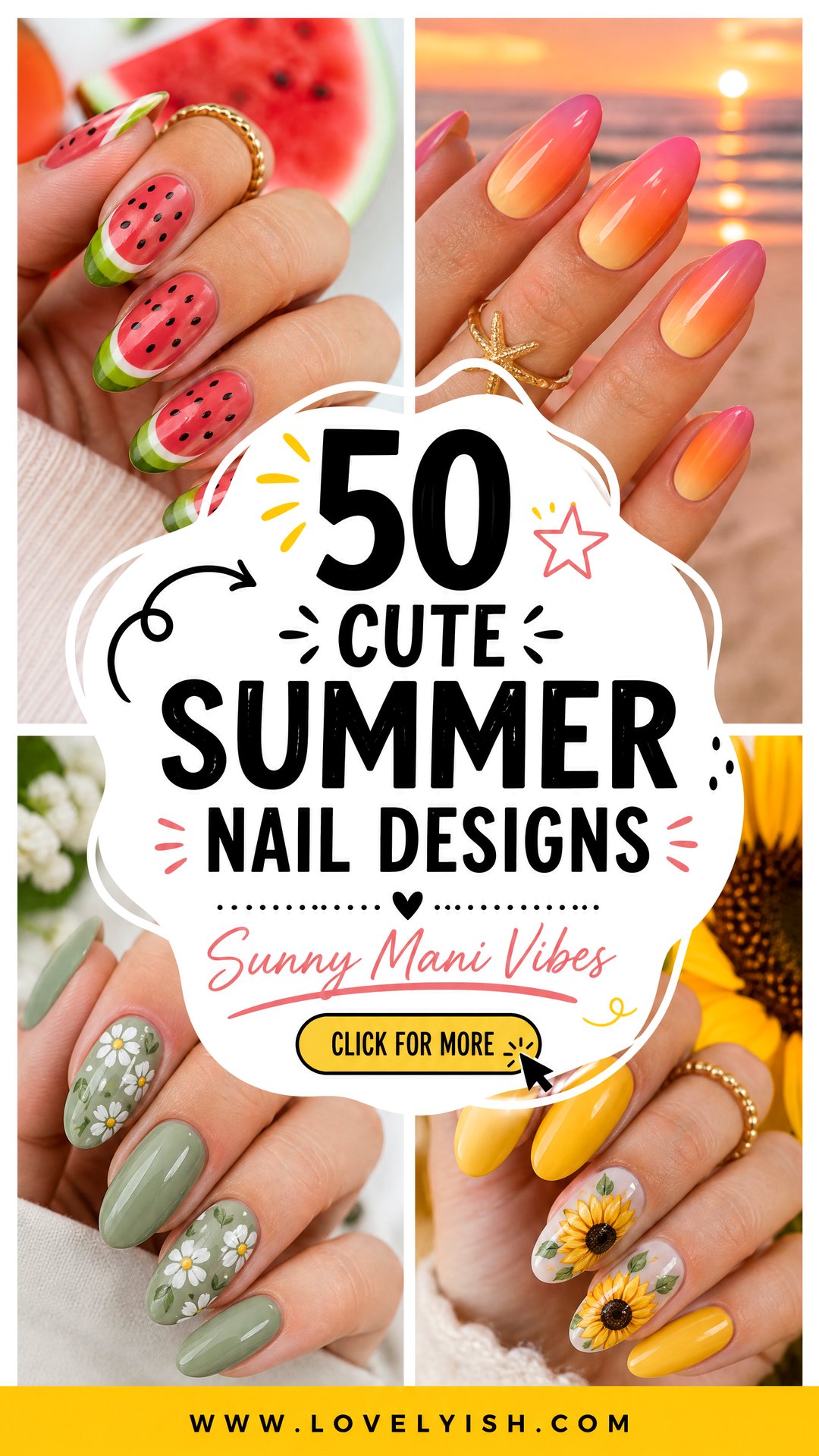 50 Cute Summer Nail Designs for a Sunny Stylish Look - 50 Cute Summer Nail Designs for a Sunny Stylish Look