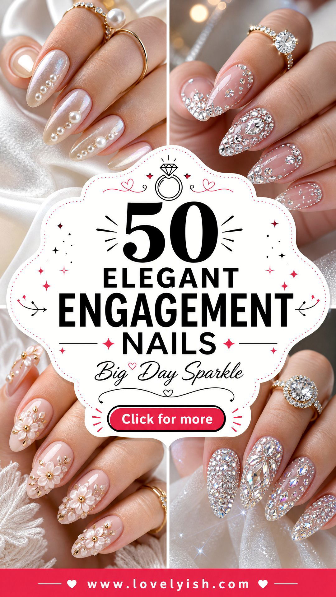 50 Elegant Engagement Nails to Sparkle on Your Big Day - 50 Elegant Engagement Nails to Sparkle on Your Big Day