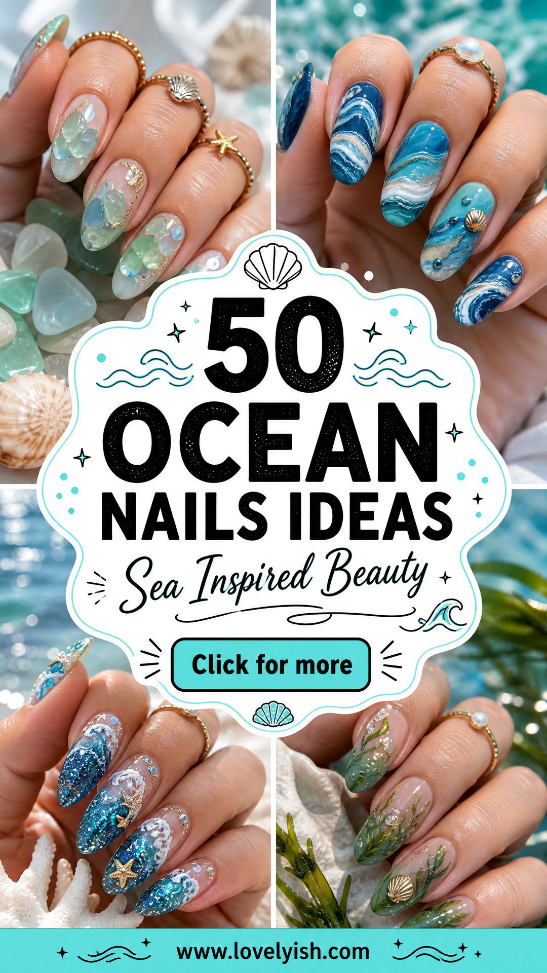 50 Ocean Nails Stunning Sea-Inspired Manicure Ideas - 50 Ocean Nails: Stunning Sea-Inspired Manicure Ideas