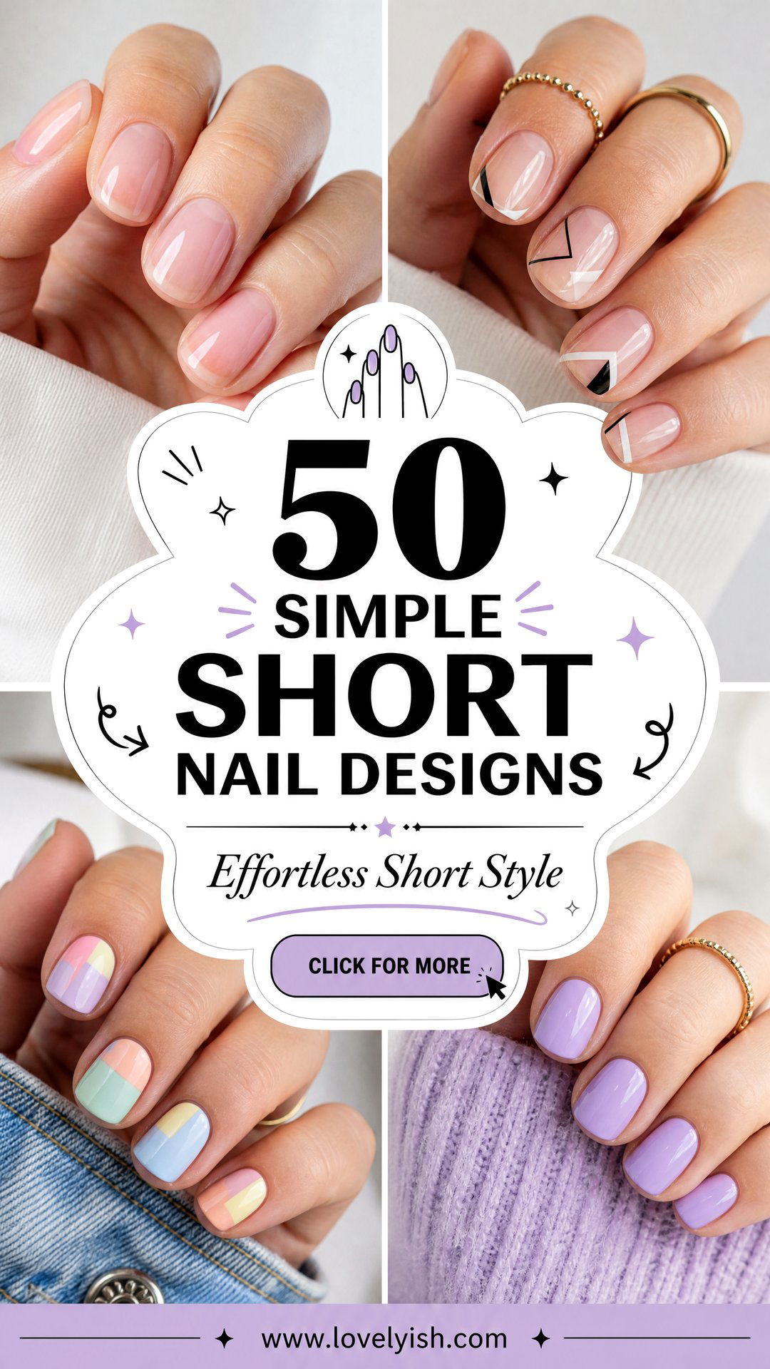 50 Simple Short Nail Designs for Effortless Style - 50 Simple Short Nail Designs for Effortless Style