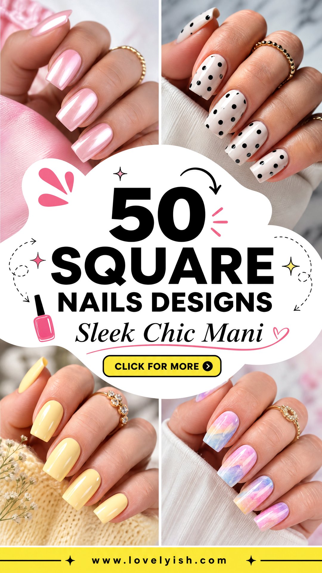 50 Square Nails Designs for a Sleek Chic Manicure - 50 Square Nails Designs for a Sleek Chic Manicure