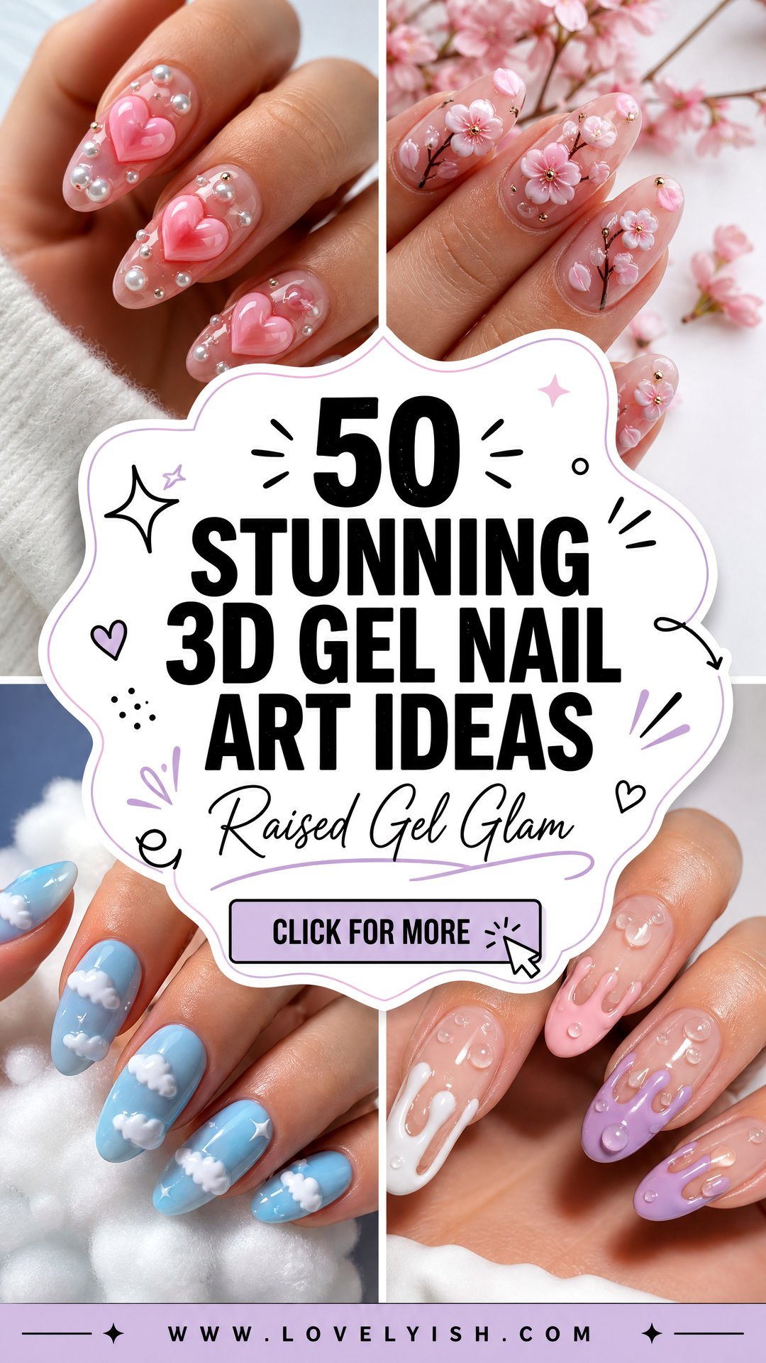 50 Stunning 3D Gel Nail Art Ideas to Try Now - 50 Stunning 3D Gel Nail Art Ideas to Try Now