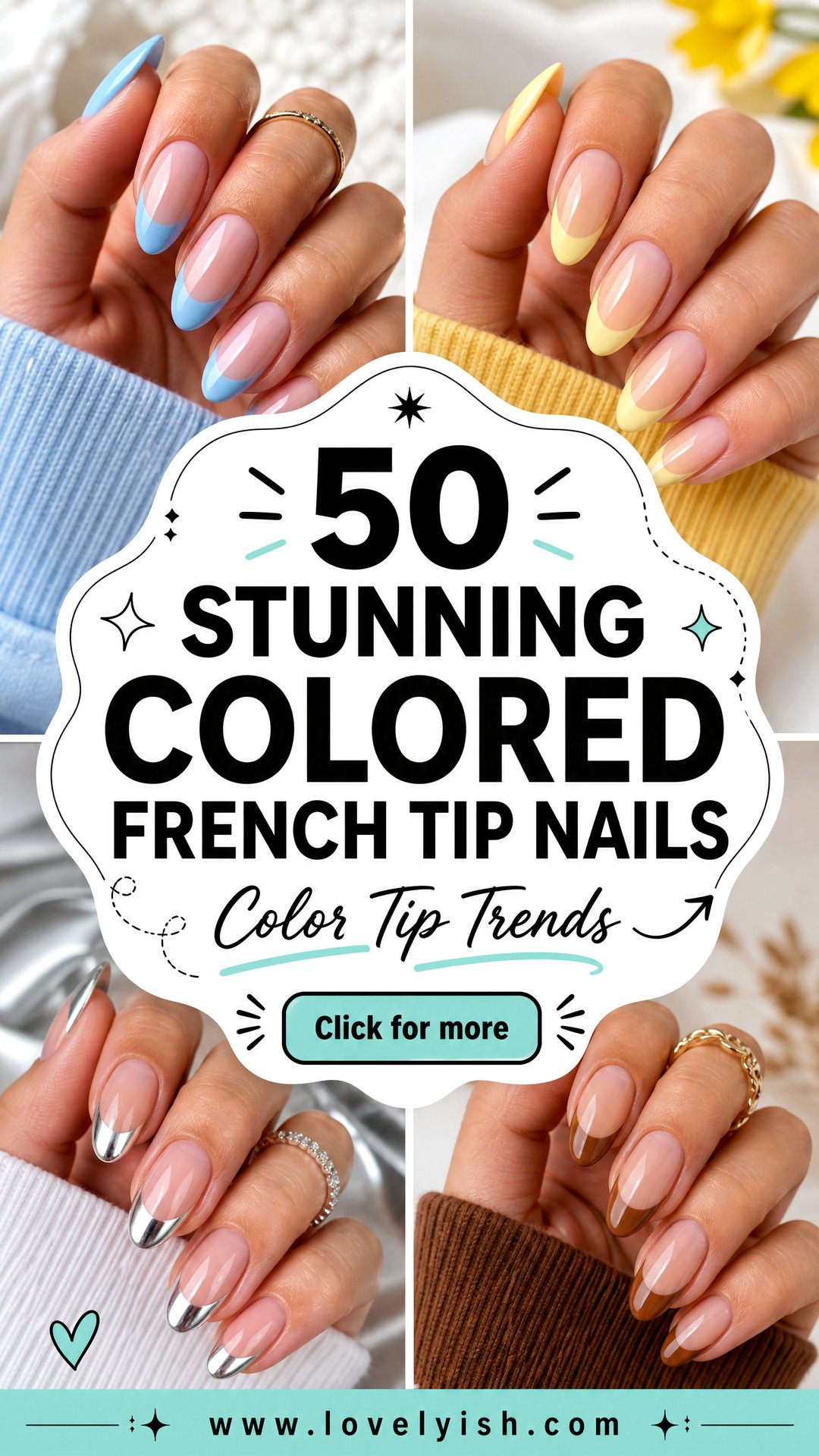 50 Stunning Colored French Tip Nails to Try in 2024 - 50 Stunning Colored French Tip Nails to Try in 2024