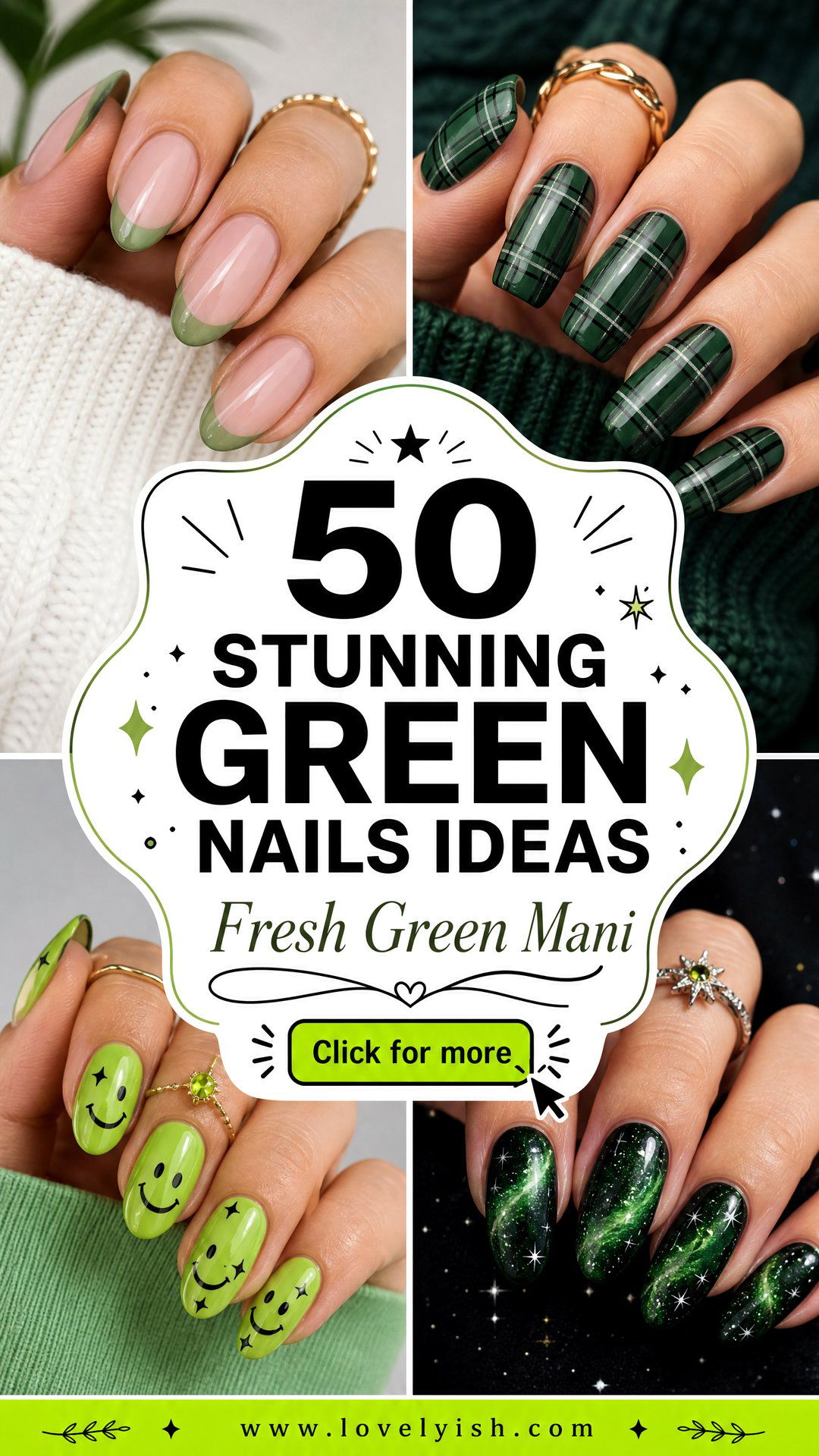 50 Stunning Green Nails Ideas to Inspire Your Next Mani - 50 Stunning Green Nails Ideas to Inspire Your Next Mani