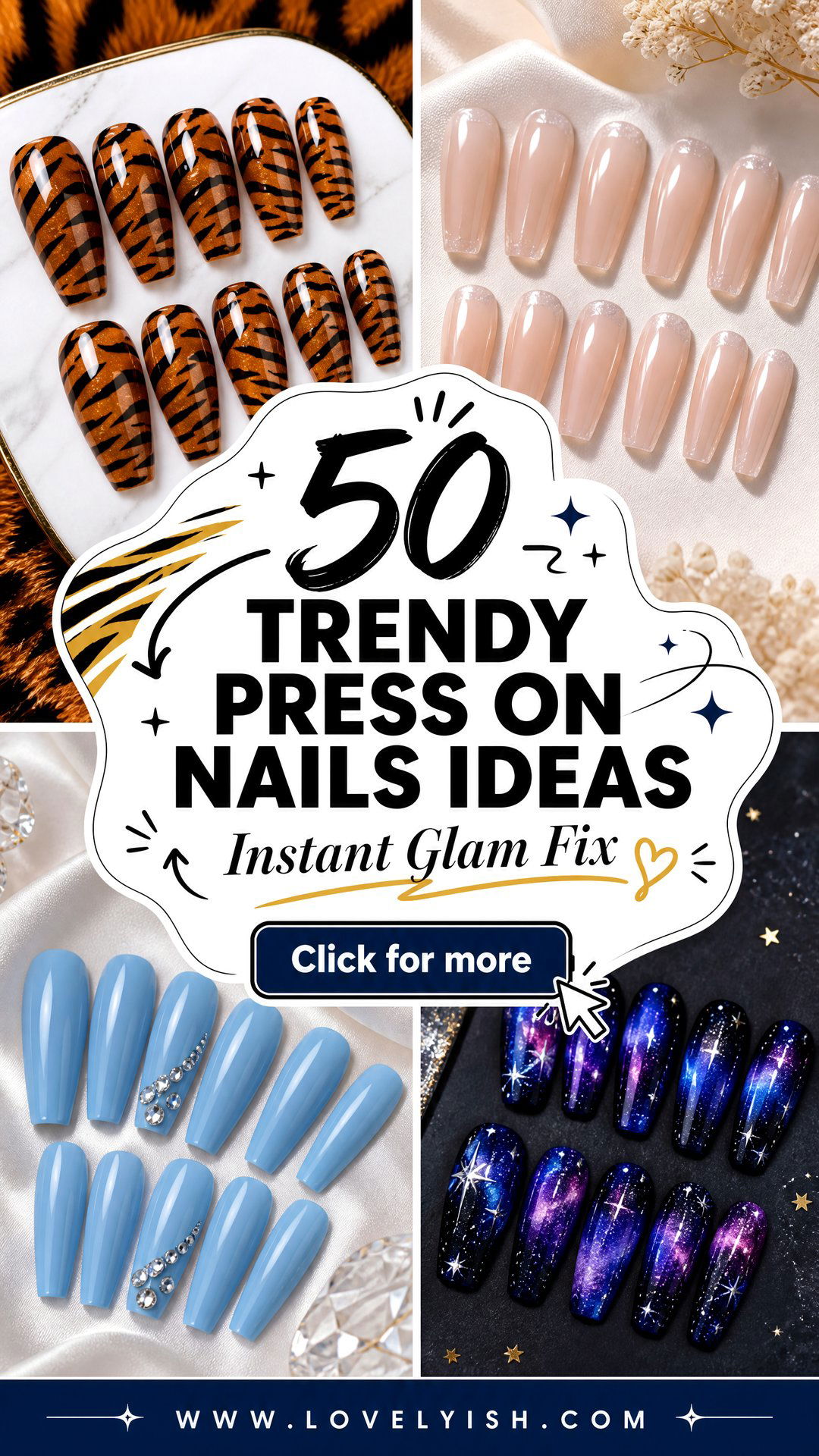 50 Trendy Press On Nails Ideas for an Instant Glam Look - 50 Trendy Press On Nails Ideas for an Instant Glam Look