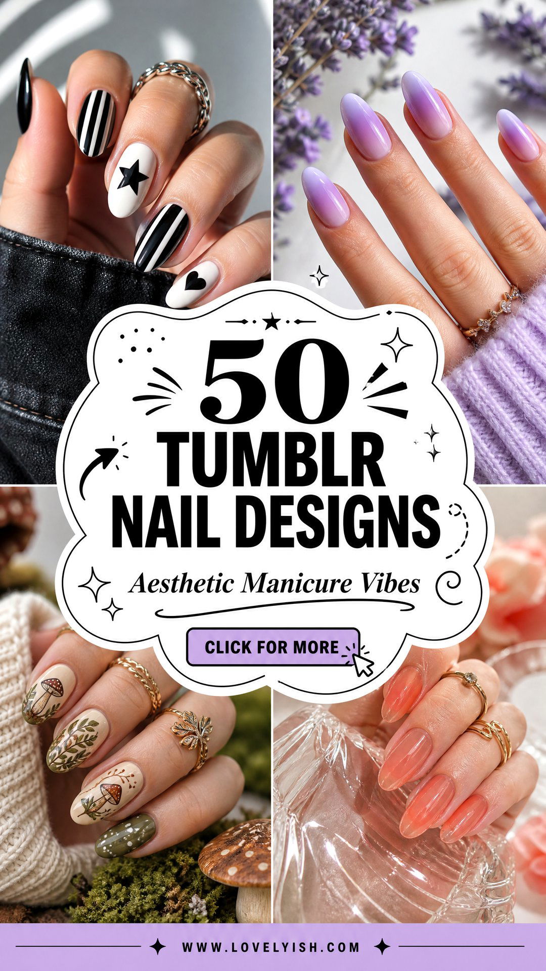 50 Tumblr Nail Designs for Aesthetic Manicure Vibes - 50 Tumblr Nail Designs for Aesthetic Manicure Vibes