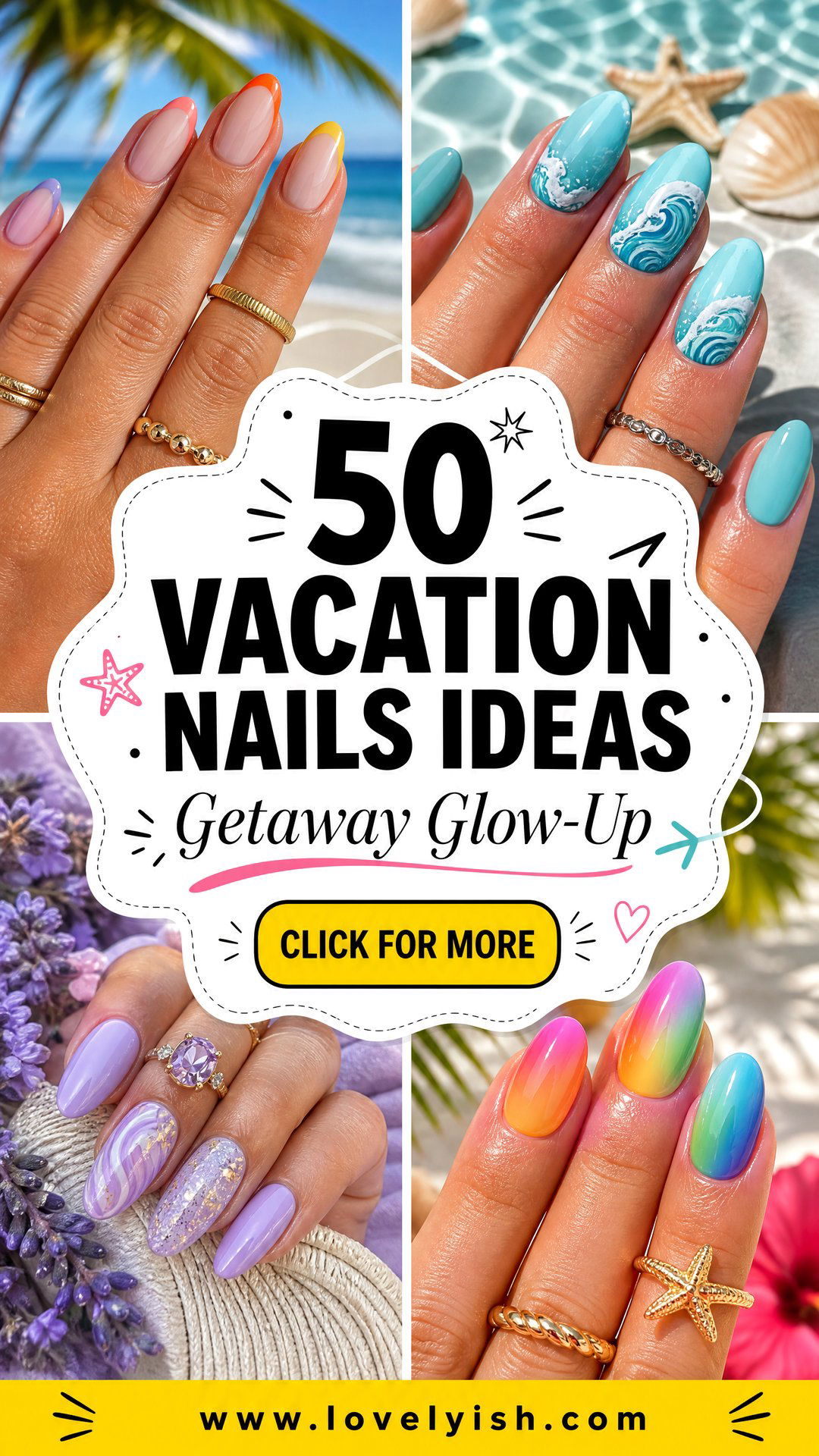50 Vacation Nails Ideas for Your Next Getaway Glow-Up - 50 Vacation Nails Ideas for Your Next Getaway Glow-Up
