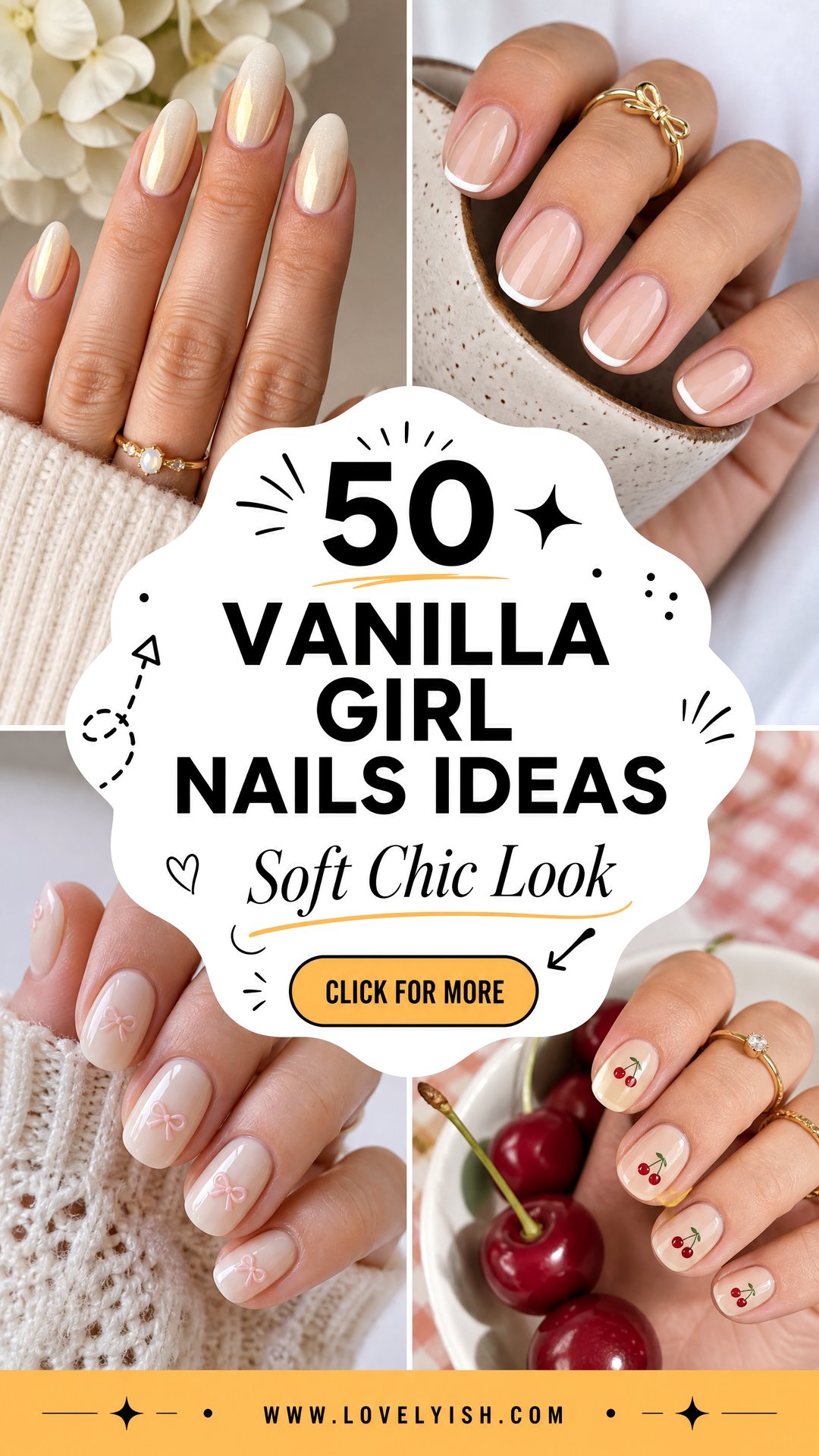 50 Vanilla Girl Nails Ideas for a Soft Chic Look - 50 Vanilla Girl Nails Ideas for a Soft, Chic Look